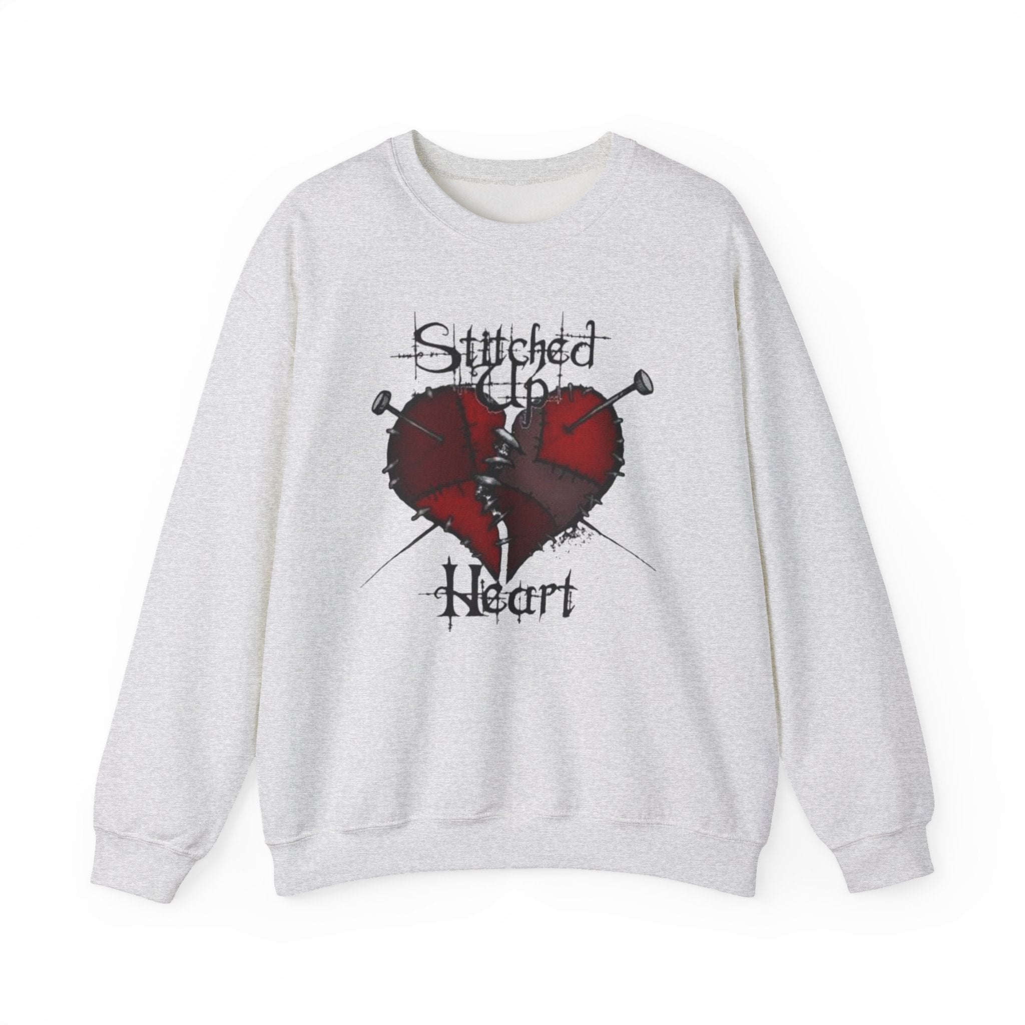 Stitched up heart Crewneck Sweatshirt by Printify