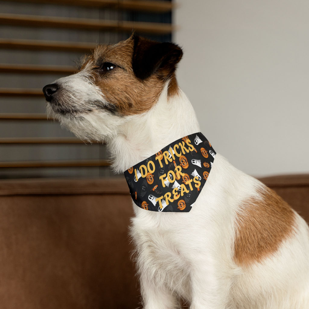 Halloween Pet Bandana Collar – “Do Tricks for Treats” Dog & Cat Accessory by Printify
