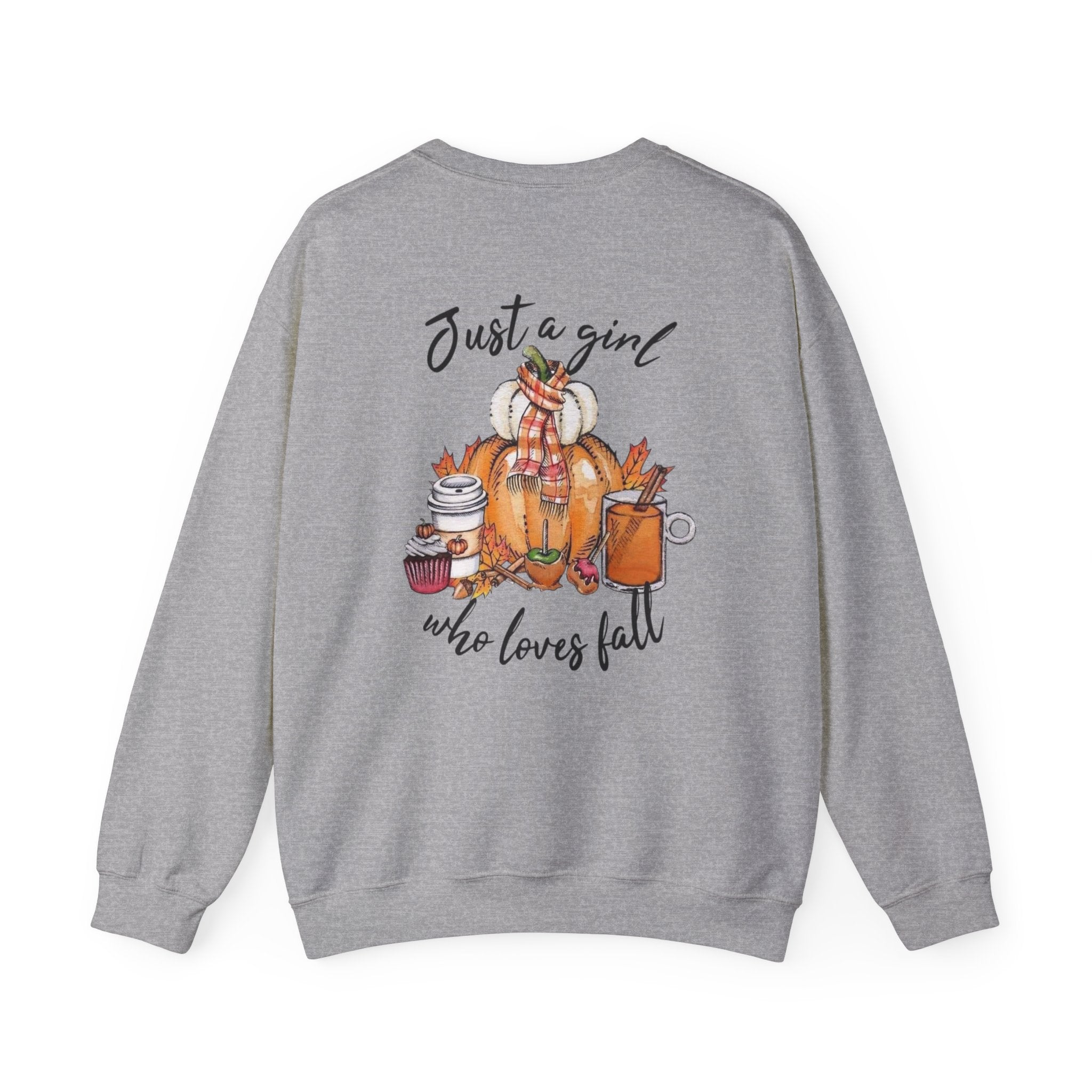 Just a Girl Who Loves Fall Crewneck Sweatshirt – Cozy Autumn Pullover by Printify