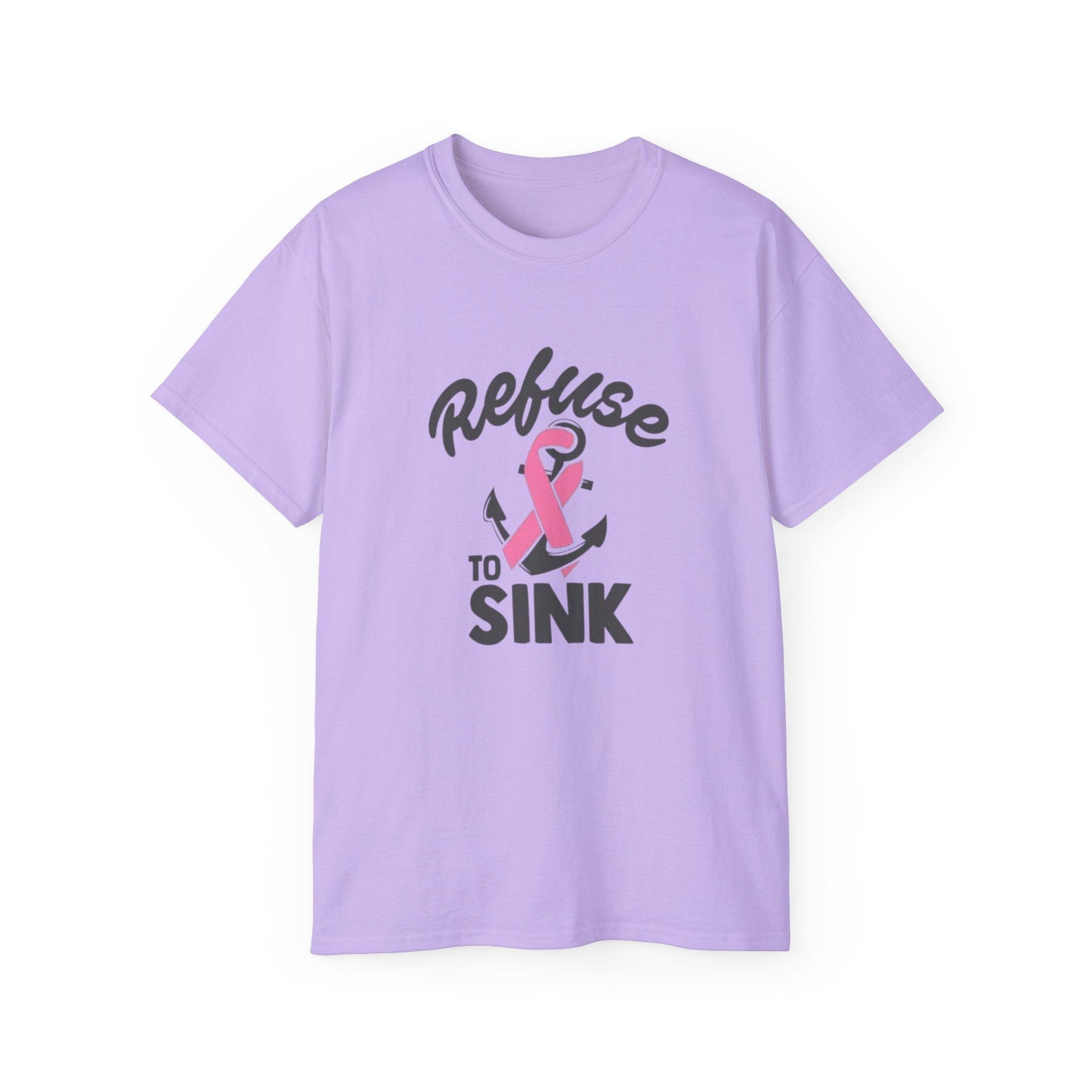 Refuse to Sink Anchor Breast Cancer Awareness T-Shirt by Printify