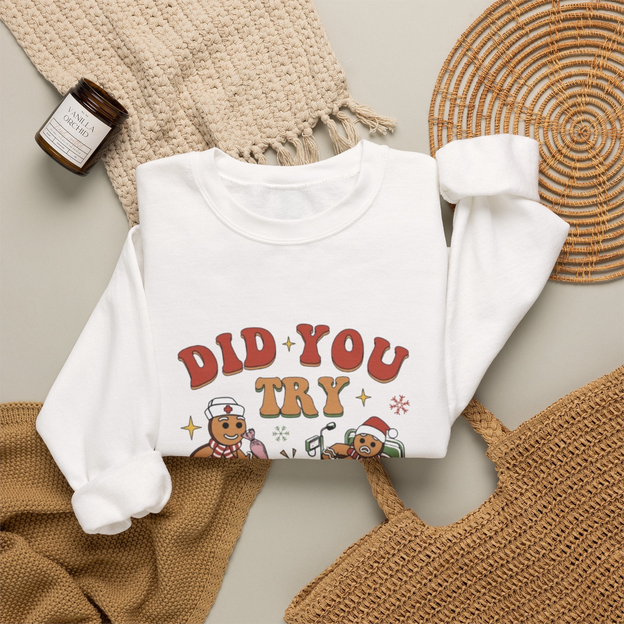 Holiday Gingerbread Sweatshirt — "Did You Try Icing It?" Cozy Christmas Crewneck by Printify