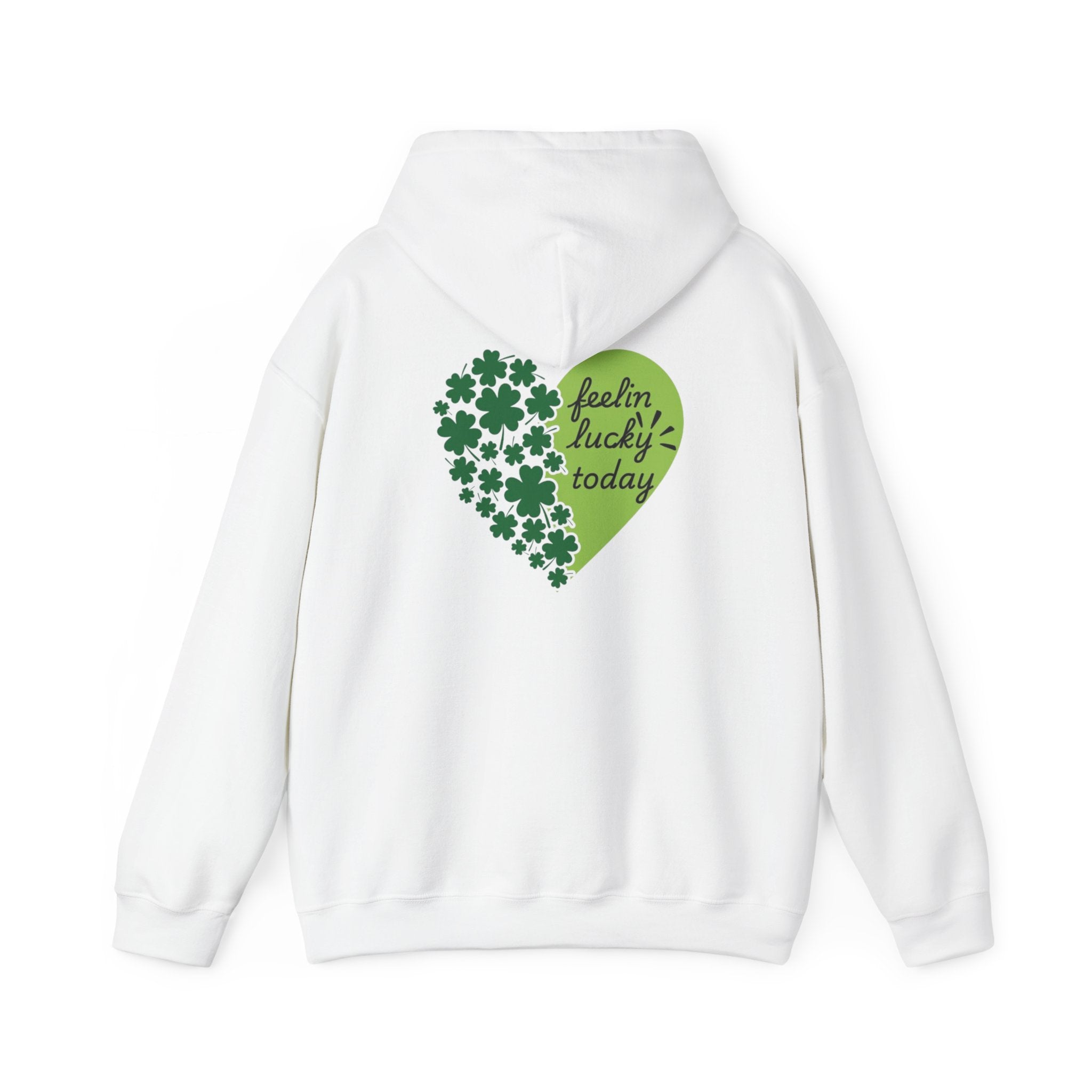 Lucky Today Hoodie — Shamrock Heart St. Patrick’s Day Sweatshirt by Printify