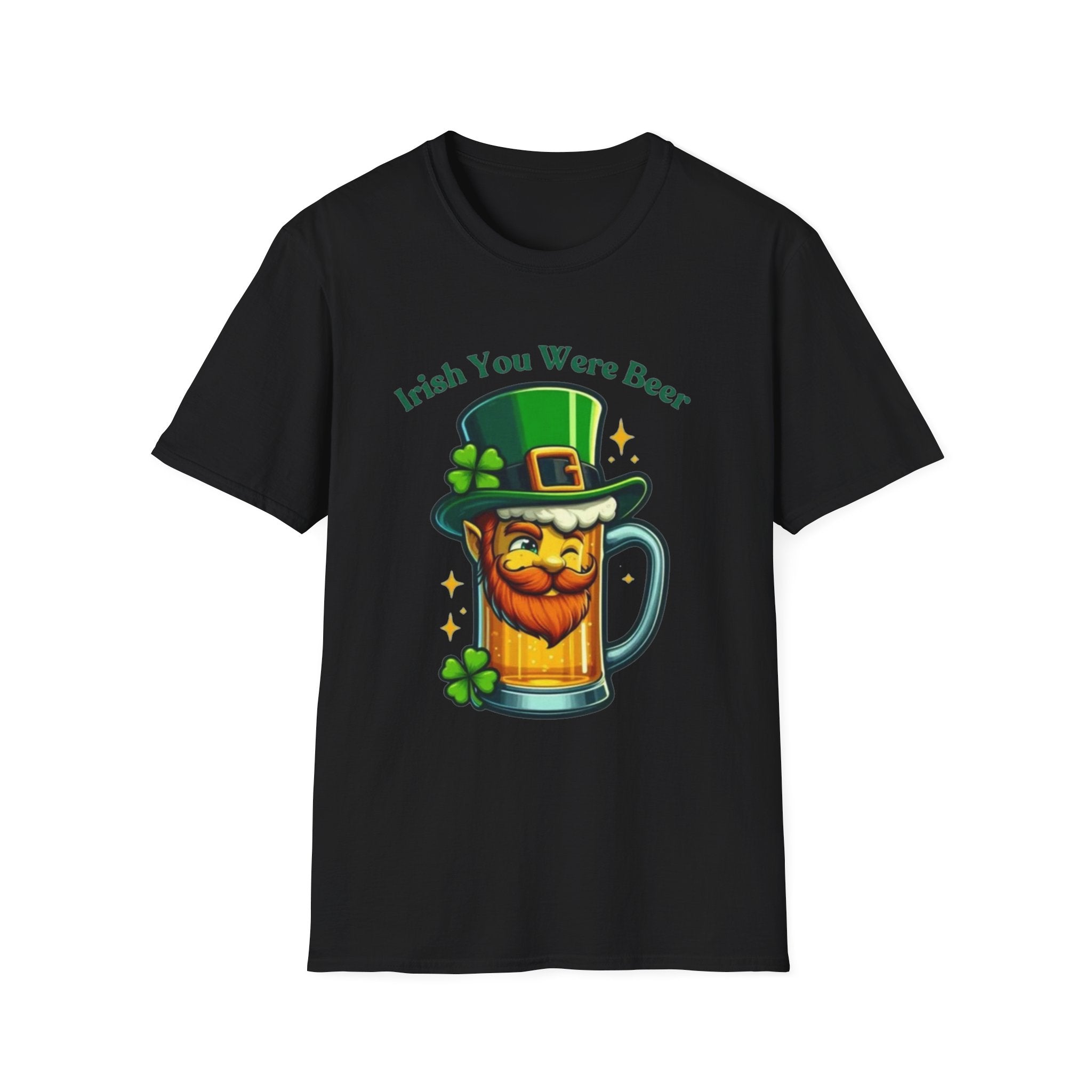 Irish You Were Beer T-Shirt — Funny St. Patrick’s Day Leprechaun Beer Tee by Printify