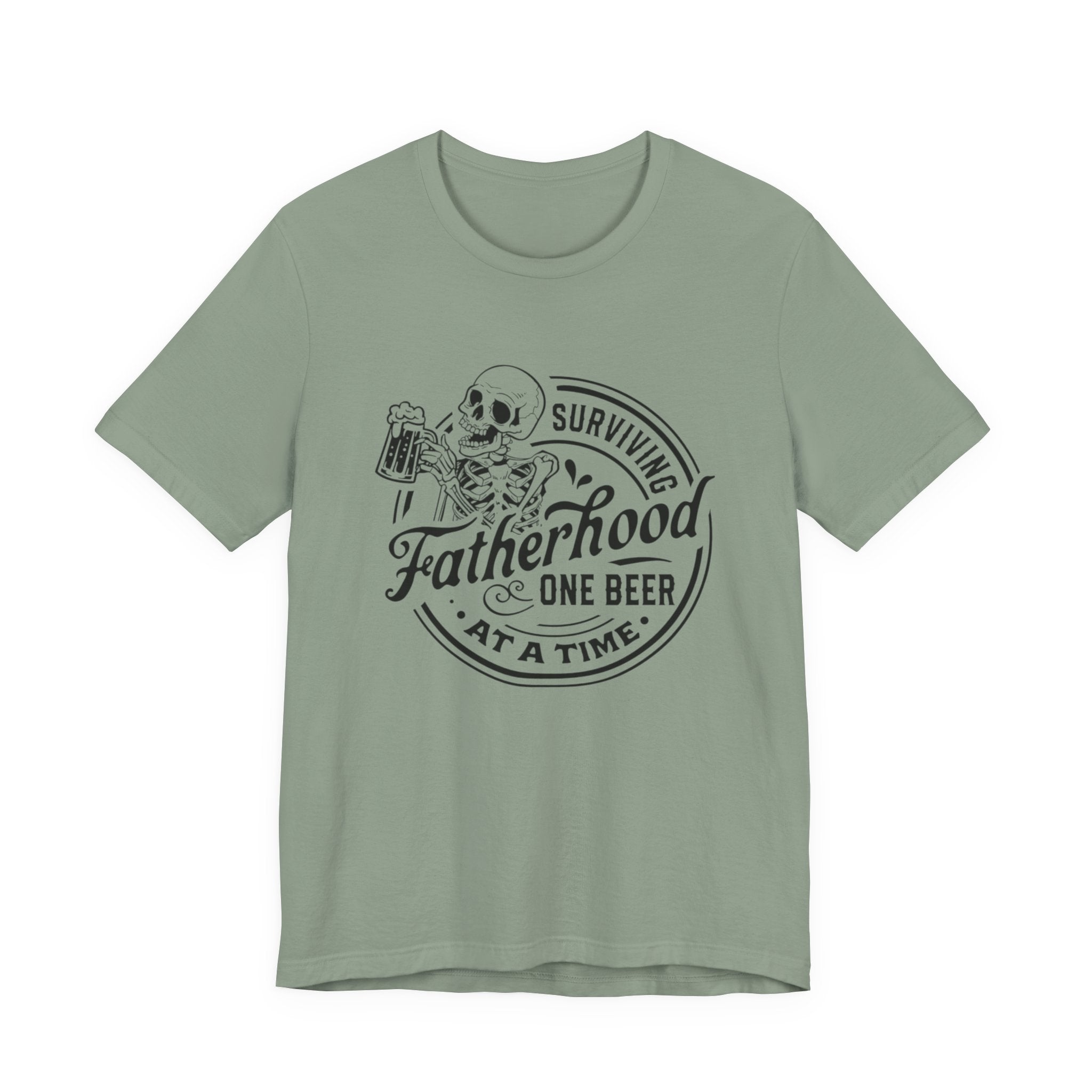 Fatherhood One Beer at a Time T-Shirt by Printify