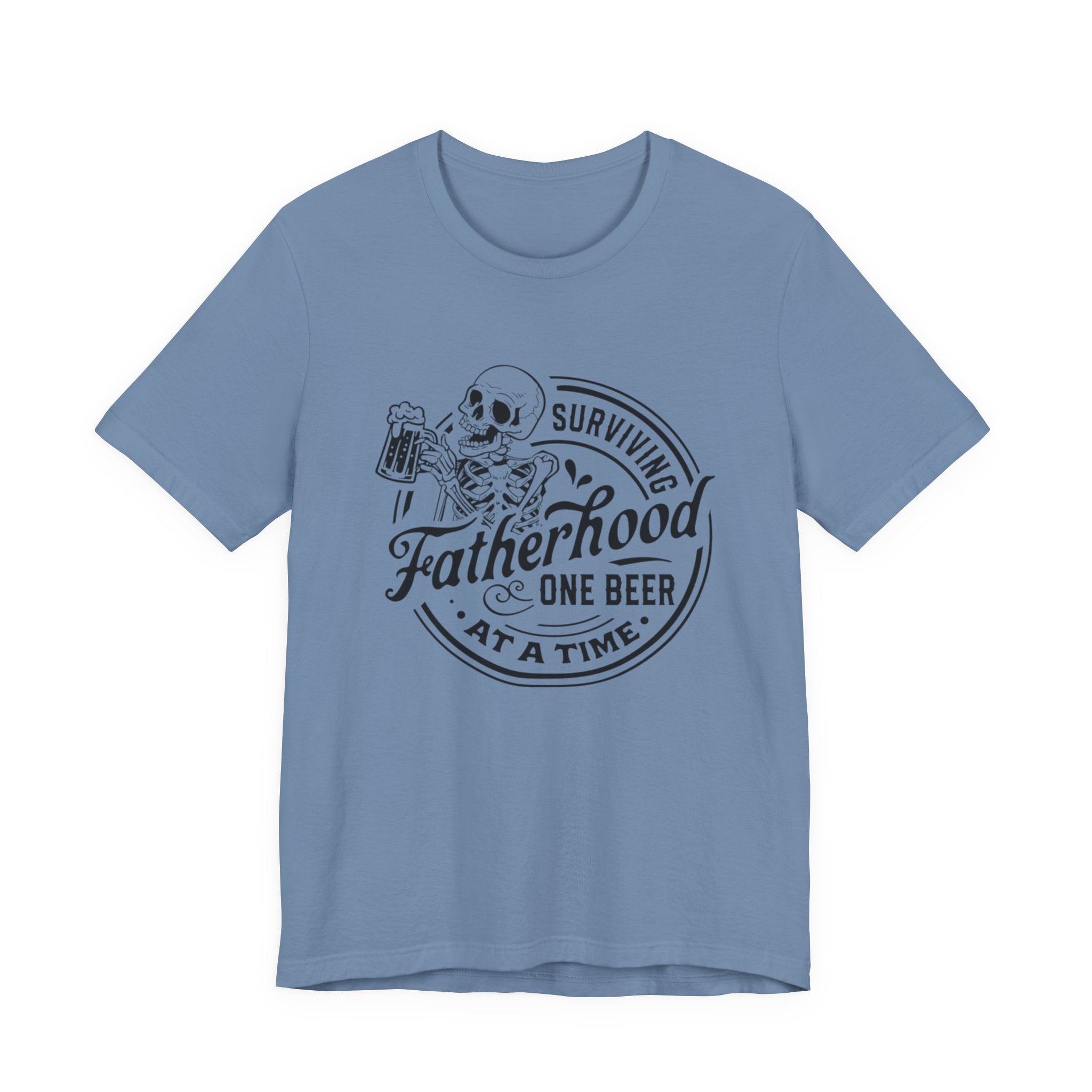 Fatherhood One Beer at a Time T-Shirt by Printify