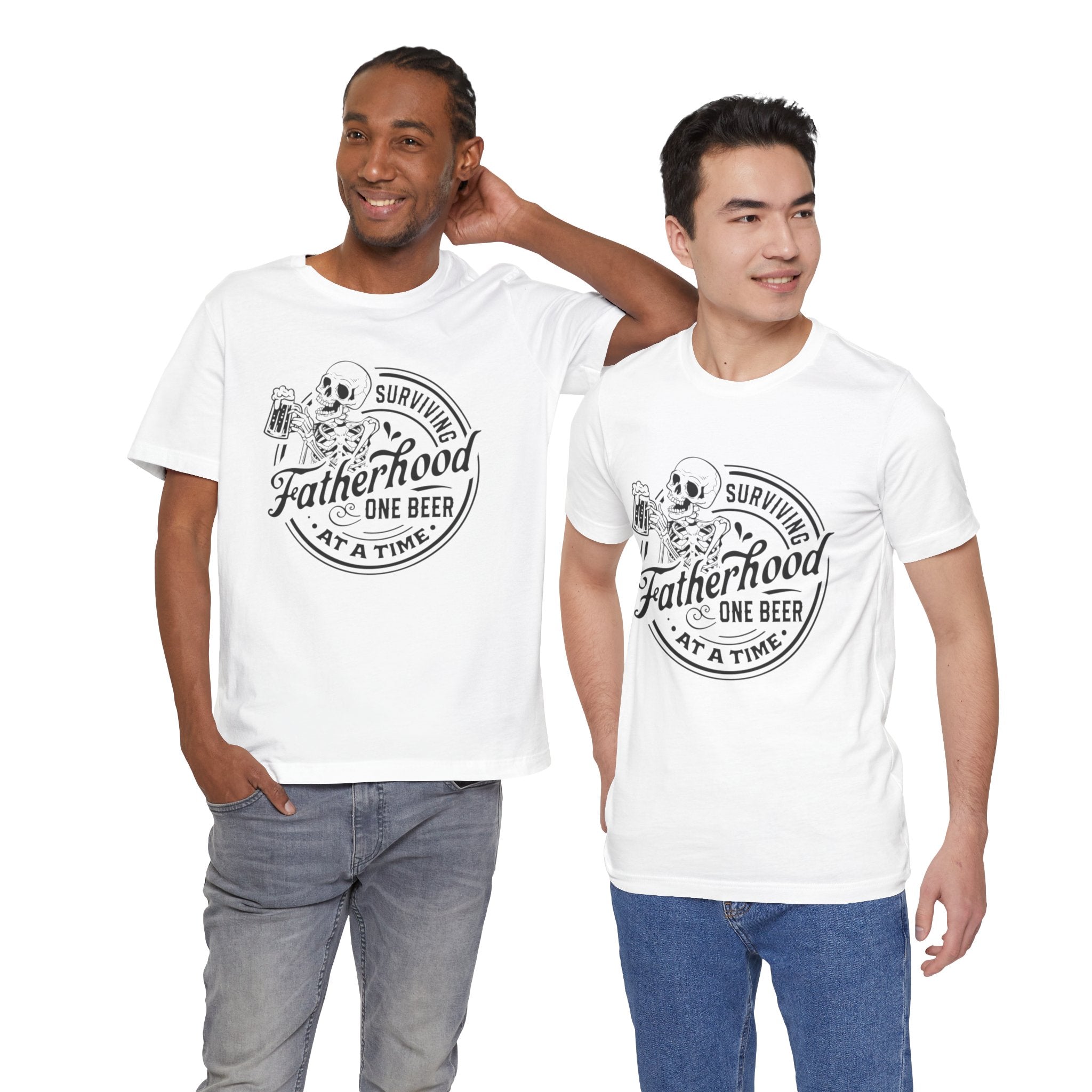 Fatherhood One Beer at a Time T-Shirt by Printify