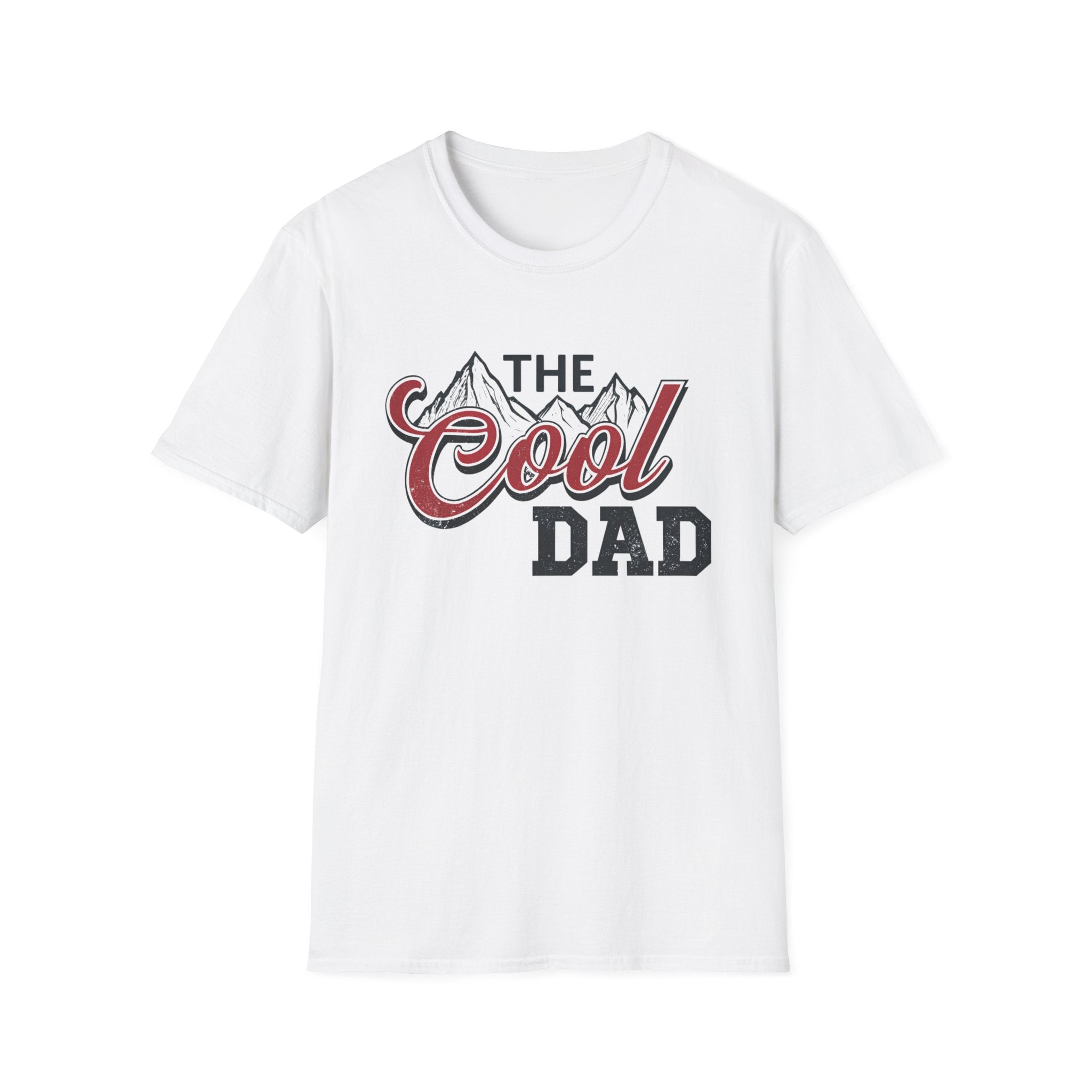 Cool Dad T-Shirt — "The Cool Dad" Vintage Mountain Graphic Tee by Printify