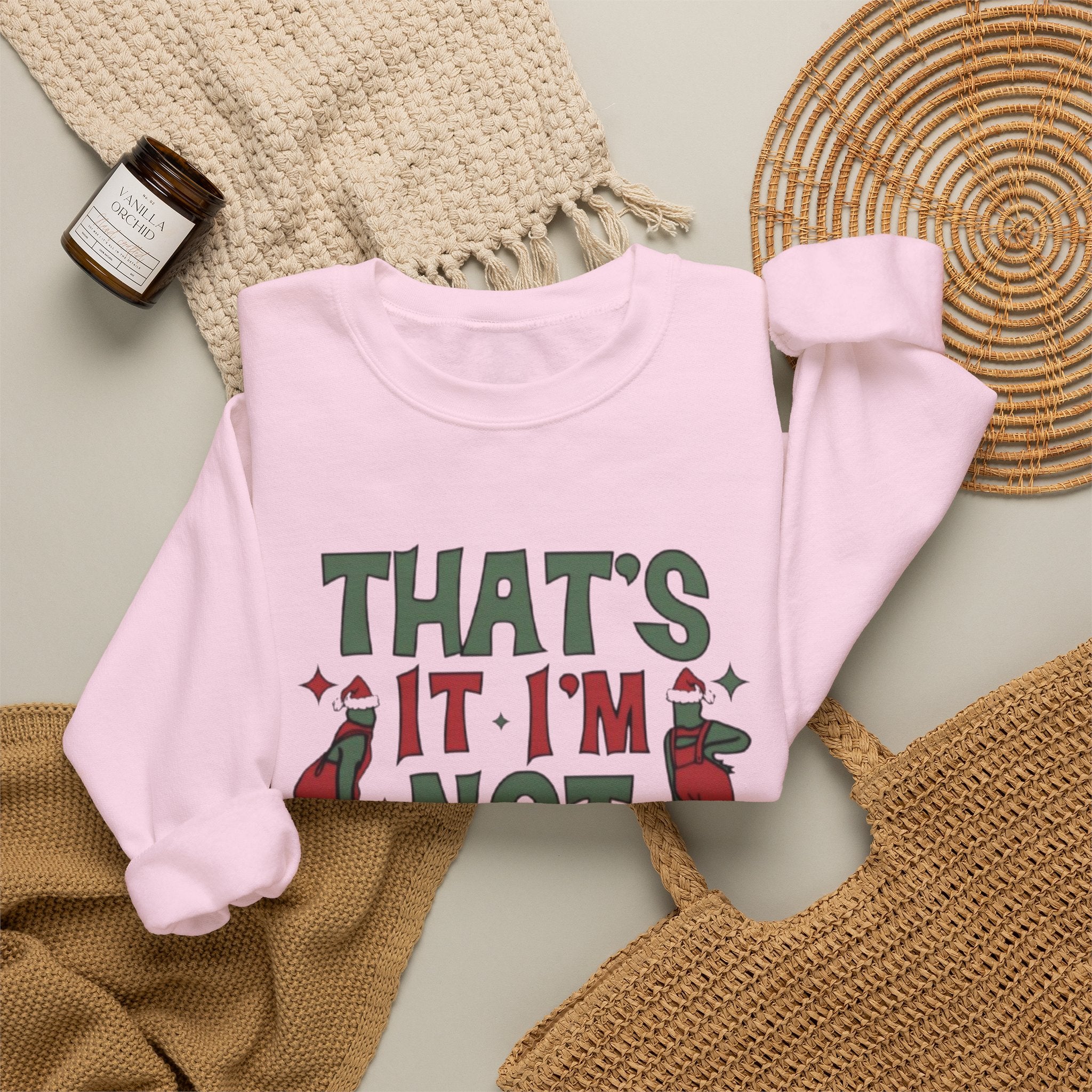 Crewneck Sweatshirt — "That's It, I'm Not Going" Funny Holiday Graphic by Printify