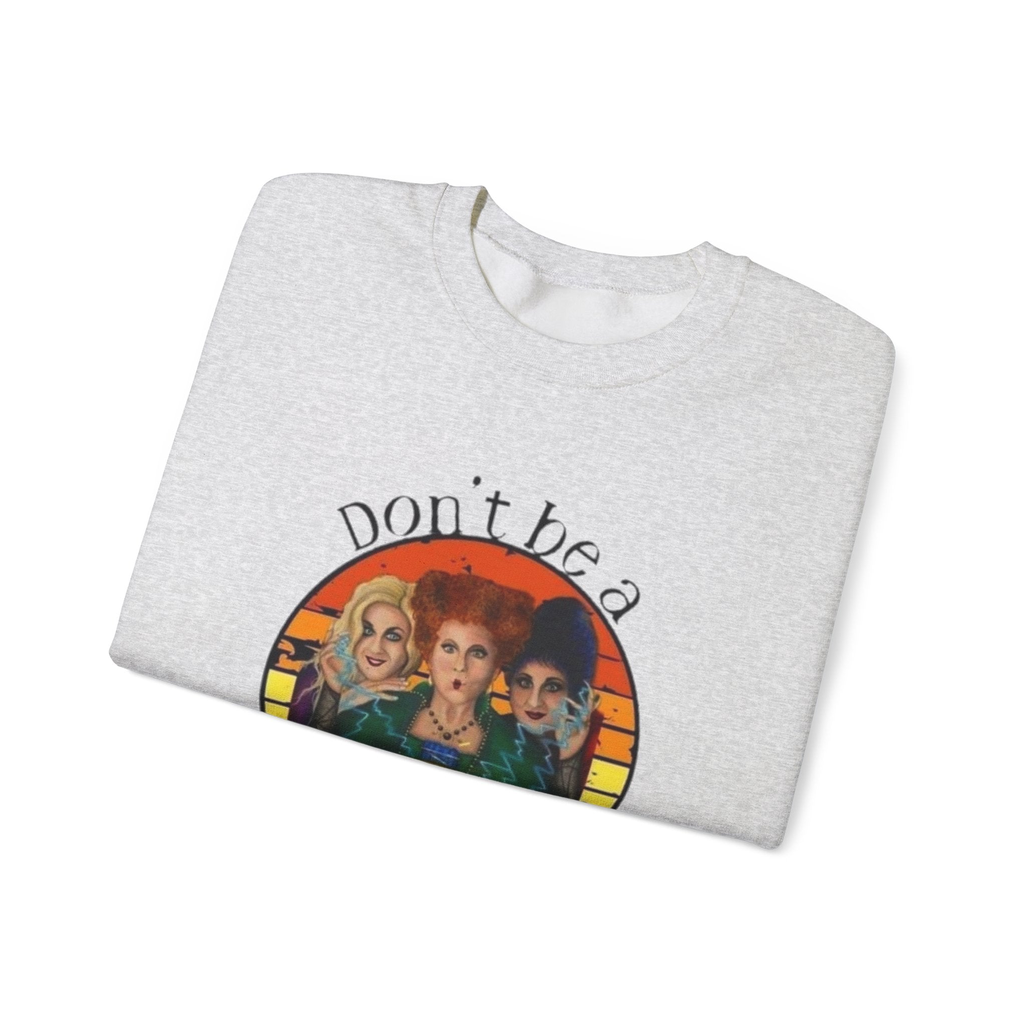 Don't Be a Salty Witch Sweatshirt, Unisex Crewneck for Halloween, Cozy Fall Apparel, Witchy Gift, Spooky Season Fashion by Printify