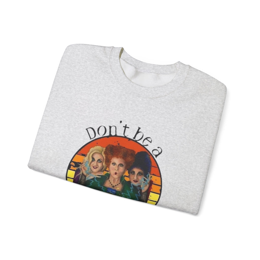 Don't Be a Salty Witch Sweatshirt, Unisex Crewneck for Halloween, Cozy Fall Apparel, Witchy Gift, Spooky Season Fashion by Printify