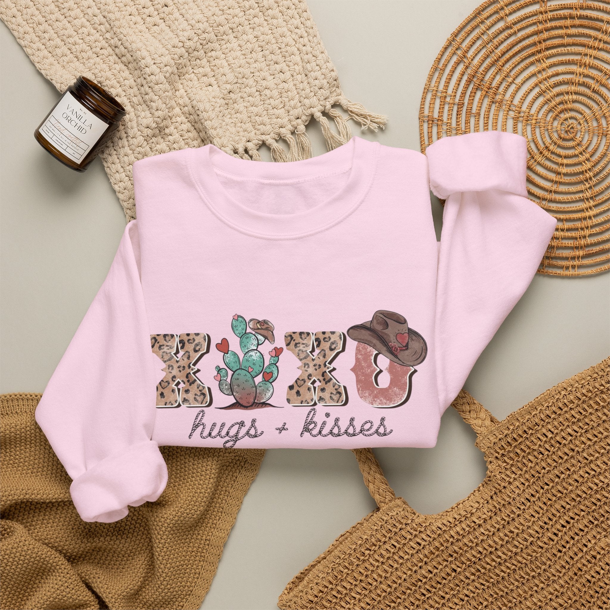 Cactus XOXO Valentine Sweatshirt by Printify