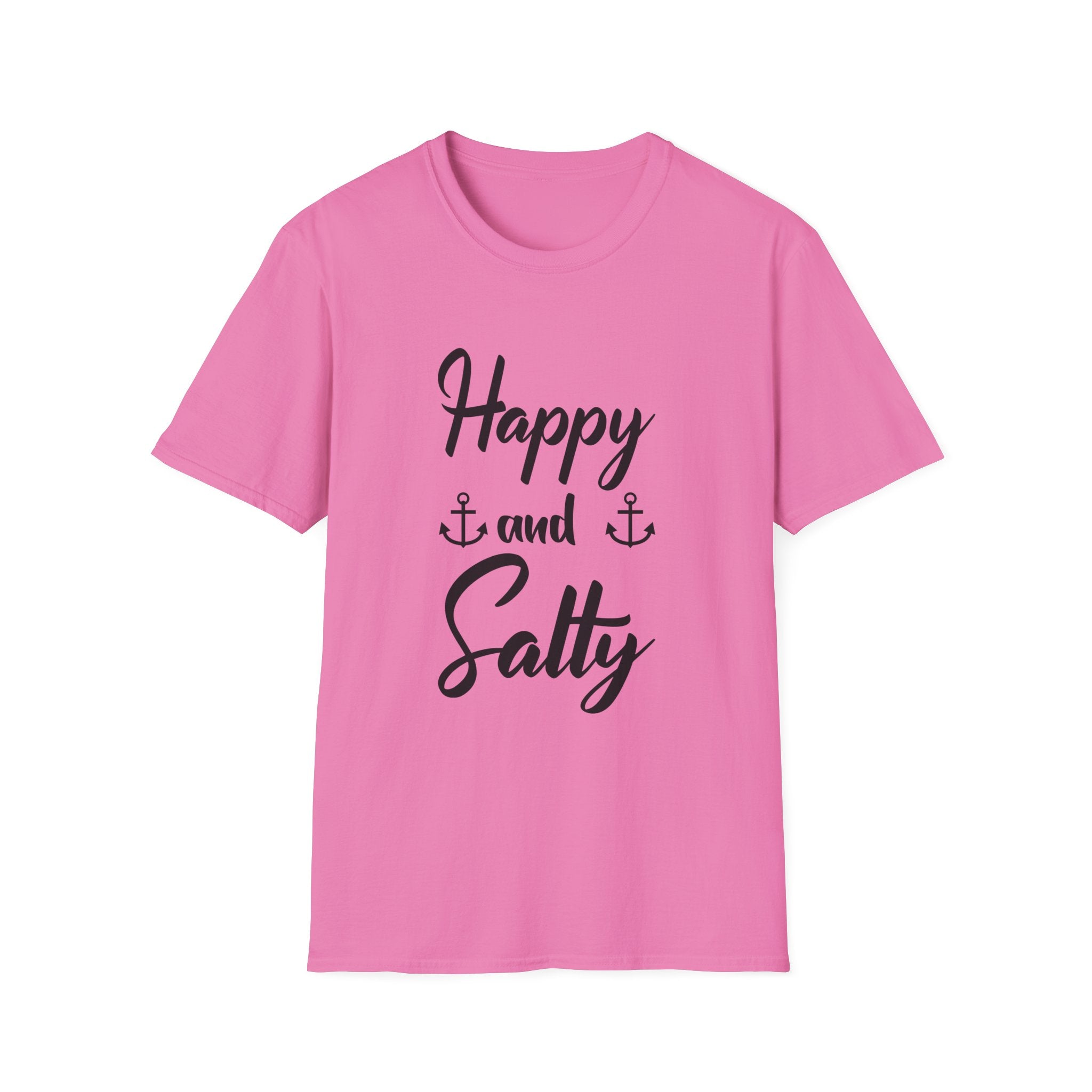 Happy and Salty T-Shirt — Nautical Anchor Graphic Tee by Printify