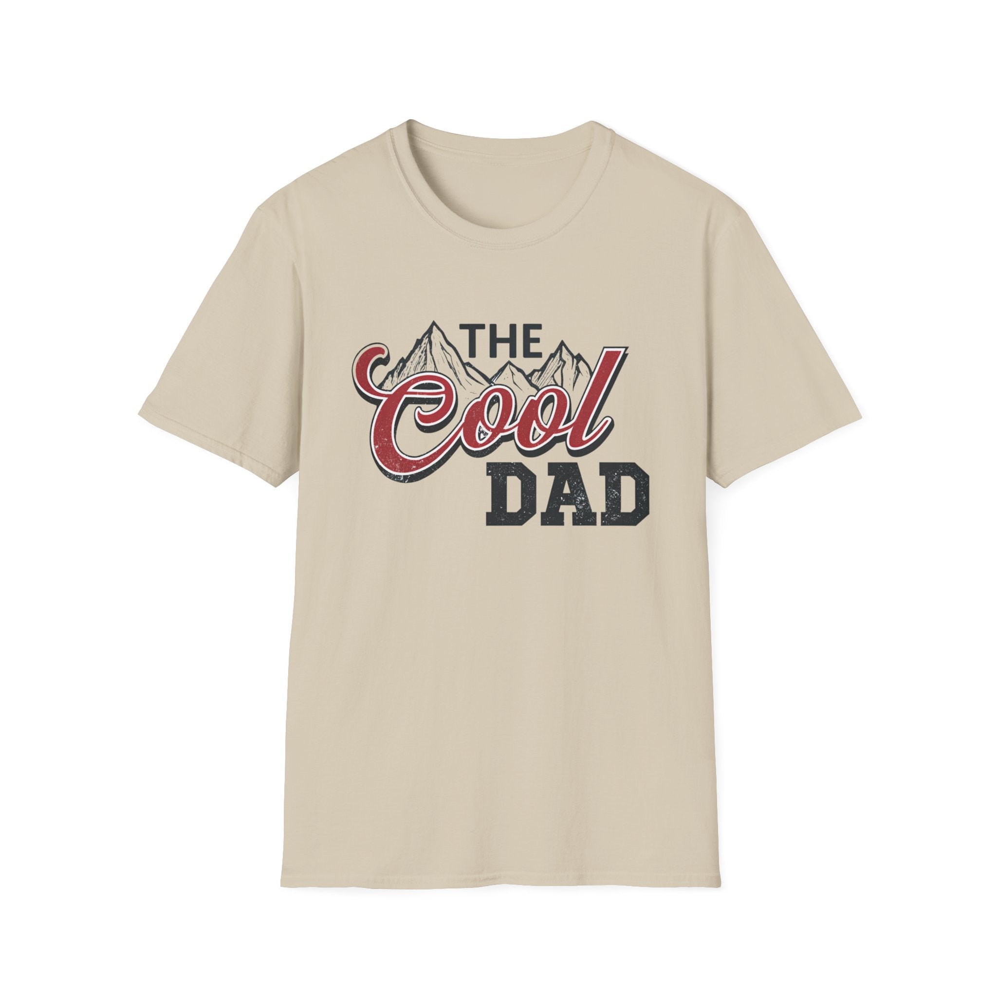 Cool Dad T-Shirt — "The Cool Dad" Vintage Mountain Graphic Tee by Printify