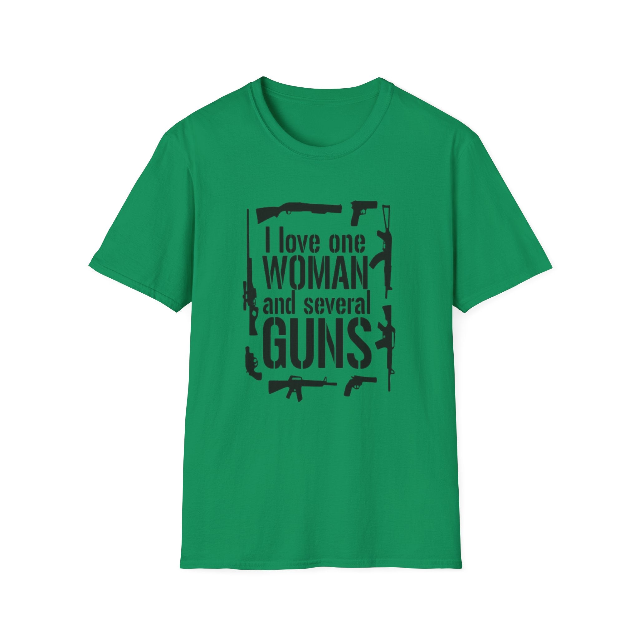 Gun Lover T-Shirt — "I Love One Woman and Several Guns" Graphic Tee by Printify