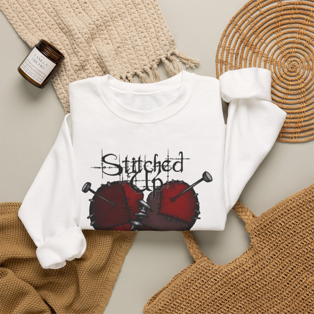 Stitched up heart Crewneck Sweatshirt by Printify