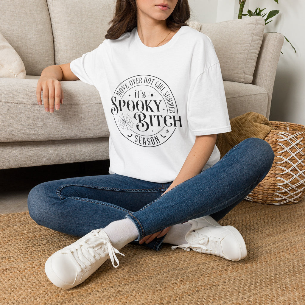 Spooky Bitch T-Shirt — "Move Over Hot Girl Summer" Halloween Tee by Printify