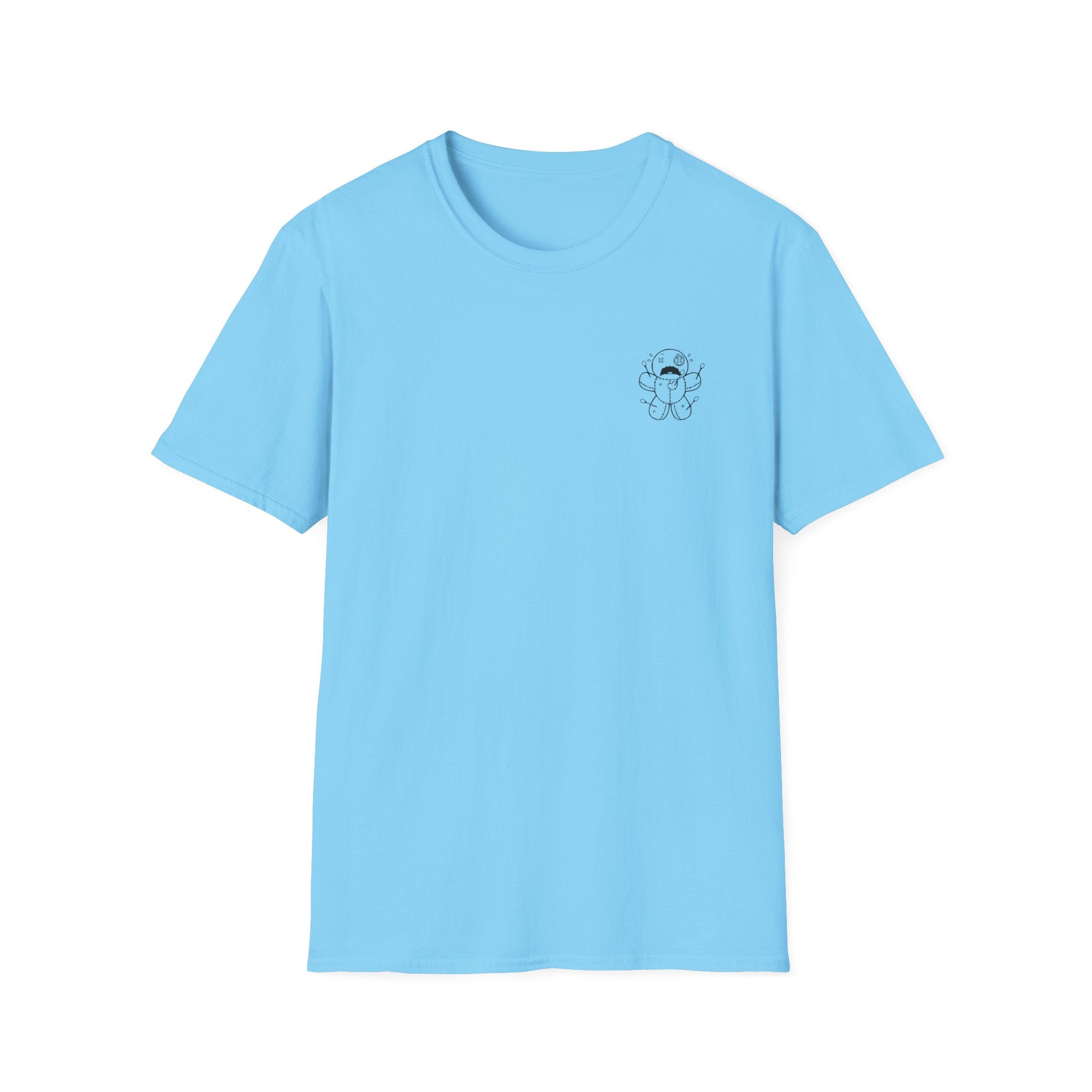 Minimal Angel Bear Chest Pocket T-Shirt by Printify