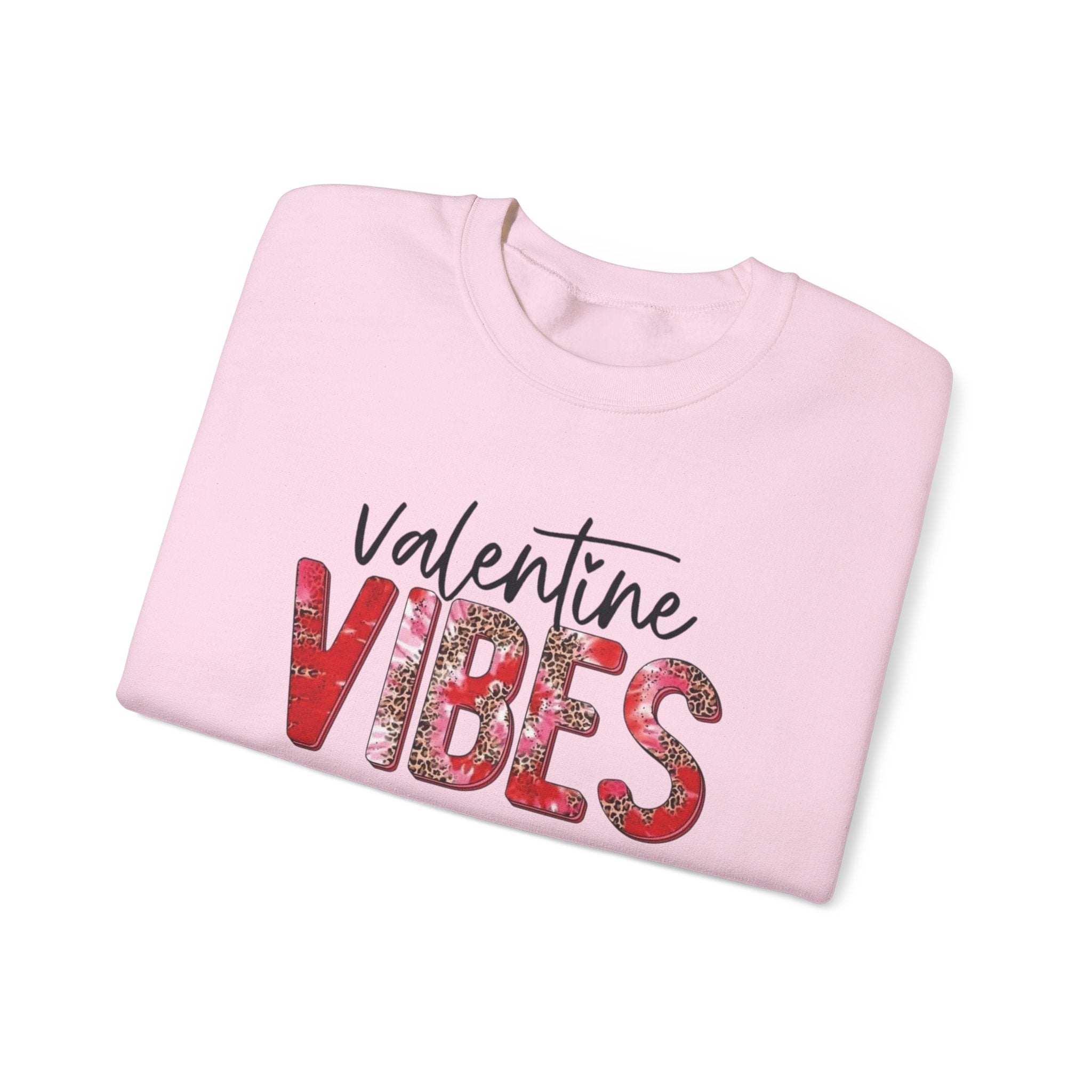 Valentine Vibes Sweatshirt, Love Theme Crewneck, Heart Day Pullover, Romantic Apparel, February Gift Top by Printify