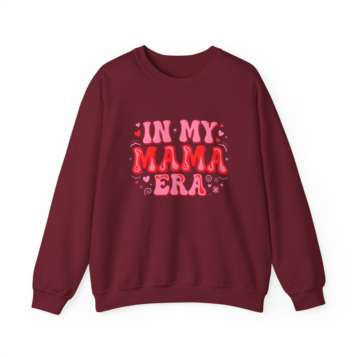 In My Mama Era Sweatshirt — Retro Pink Mom Vibes Crewneck by Printify
