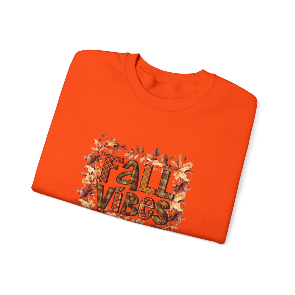 Fall Vibes Sweatshirt, Cozy Pullover, Halloween Gift, Pumpkin Crewneck, Autumn Apparel, Fall Fashion by Printify