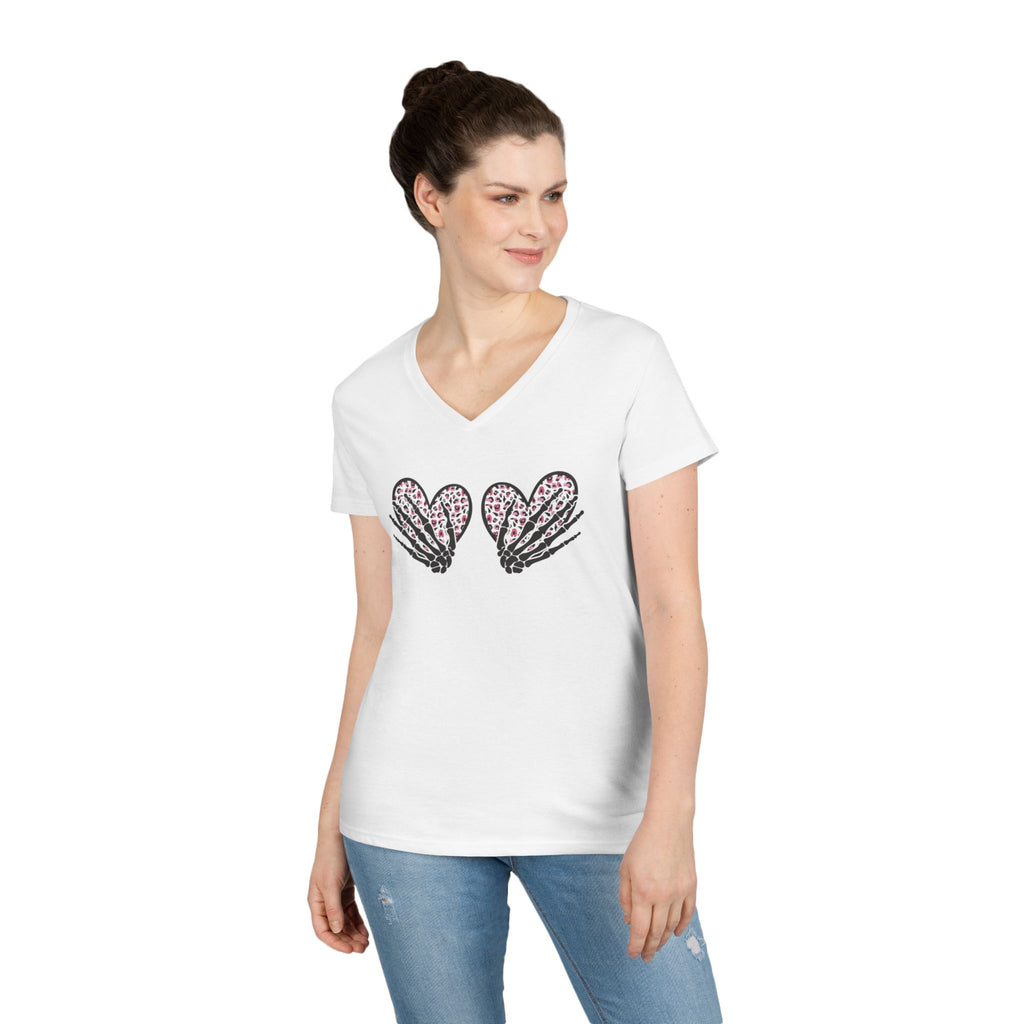 Valentine's Day Ladies' V-Neck T-Shirt by Printify