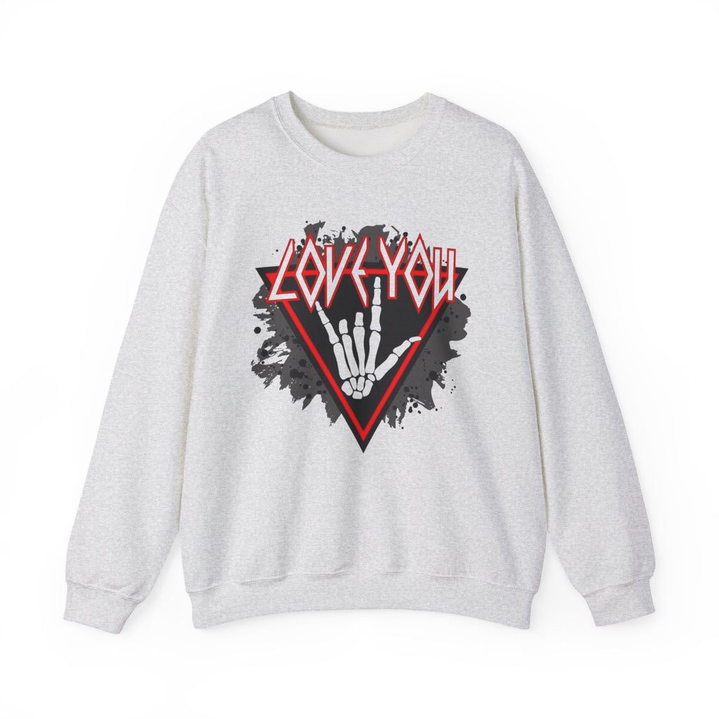 Rock Love You Sweatshirt, Music Love Sweatshirt, Rock Music Sweater, Gift for Music Lovers by Printify