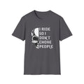 I Ride So I Don't Choke People Skull T-Shirt — Funny Biker Motorcycle Tee by Printify