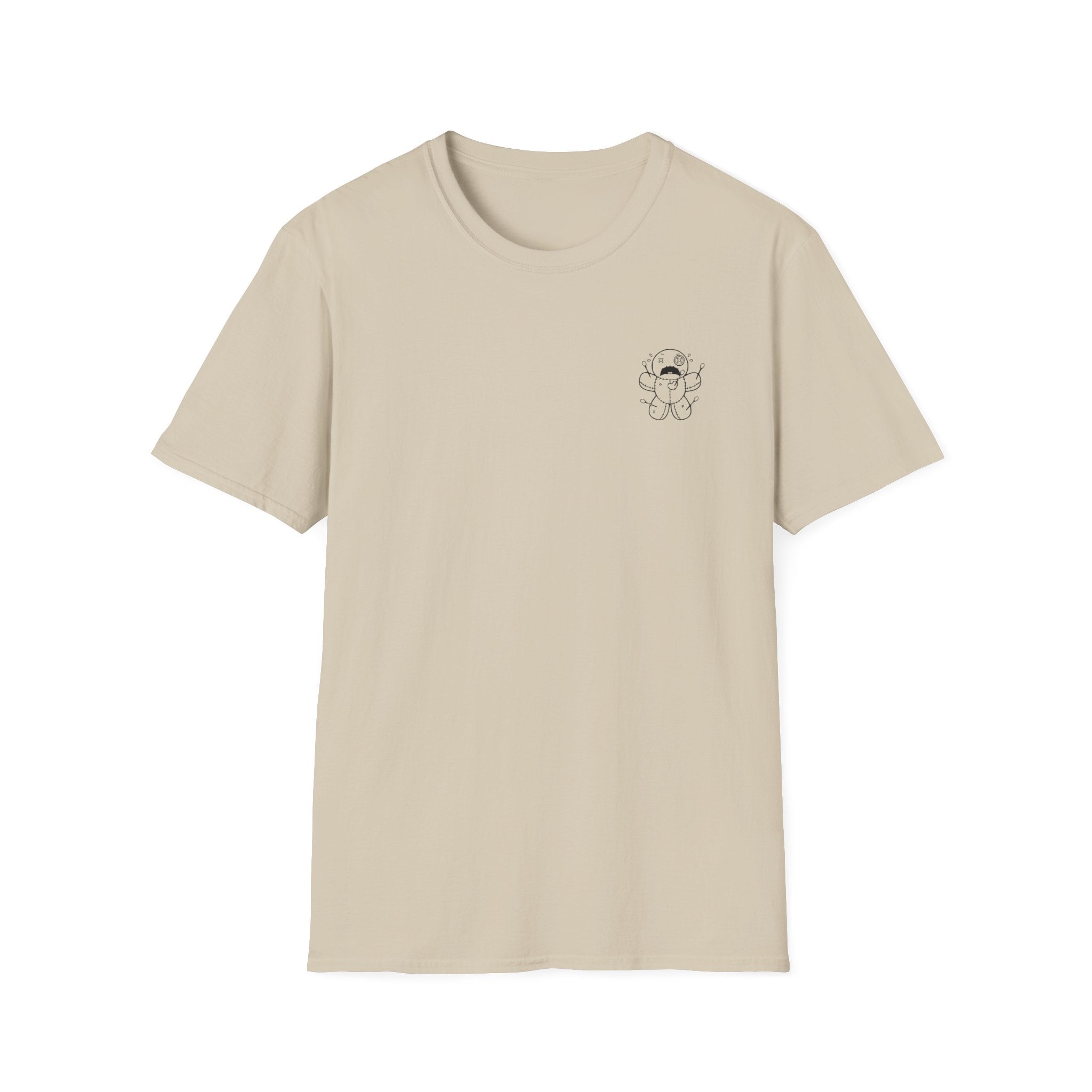 Minimal Angel Bear Chest Pocket T-Shirt by Printify