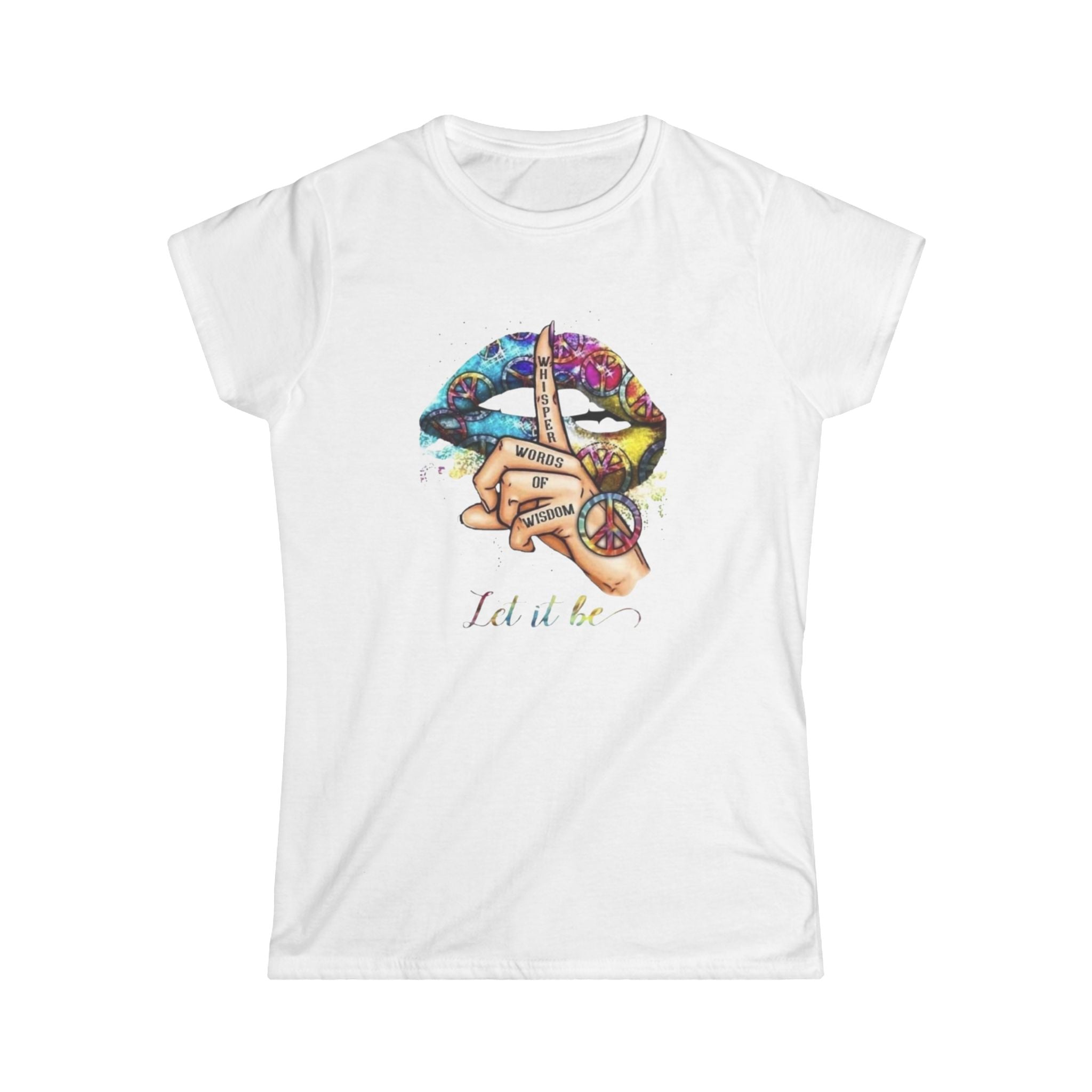 Let It Be Floral Lips Women's Tee by Printify
