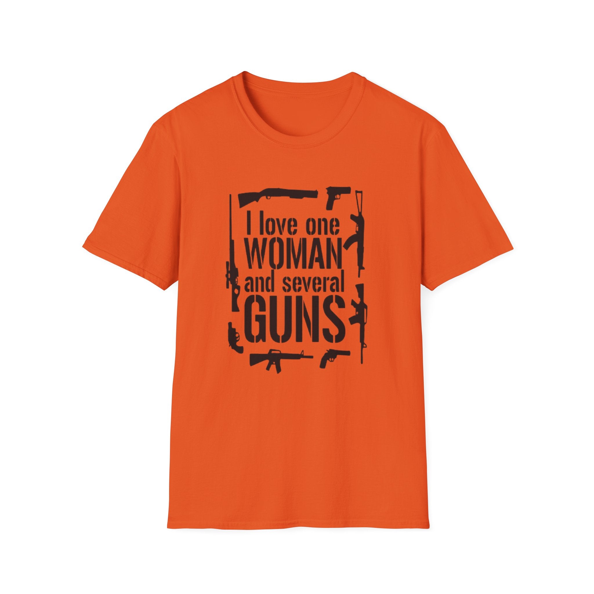 Gun Lover T-Shirt — "I Love One Woman and Several Guns" Graphic Tee by Printify
