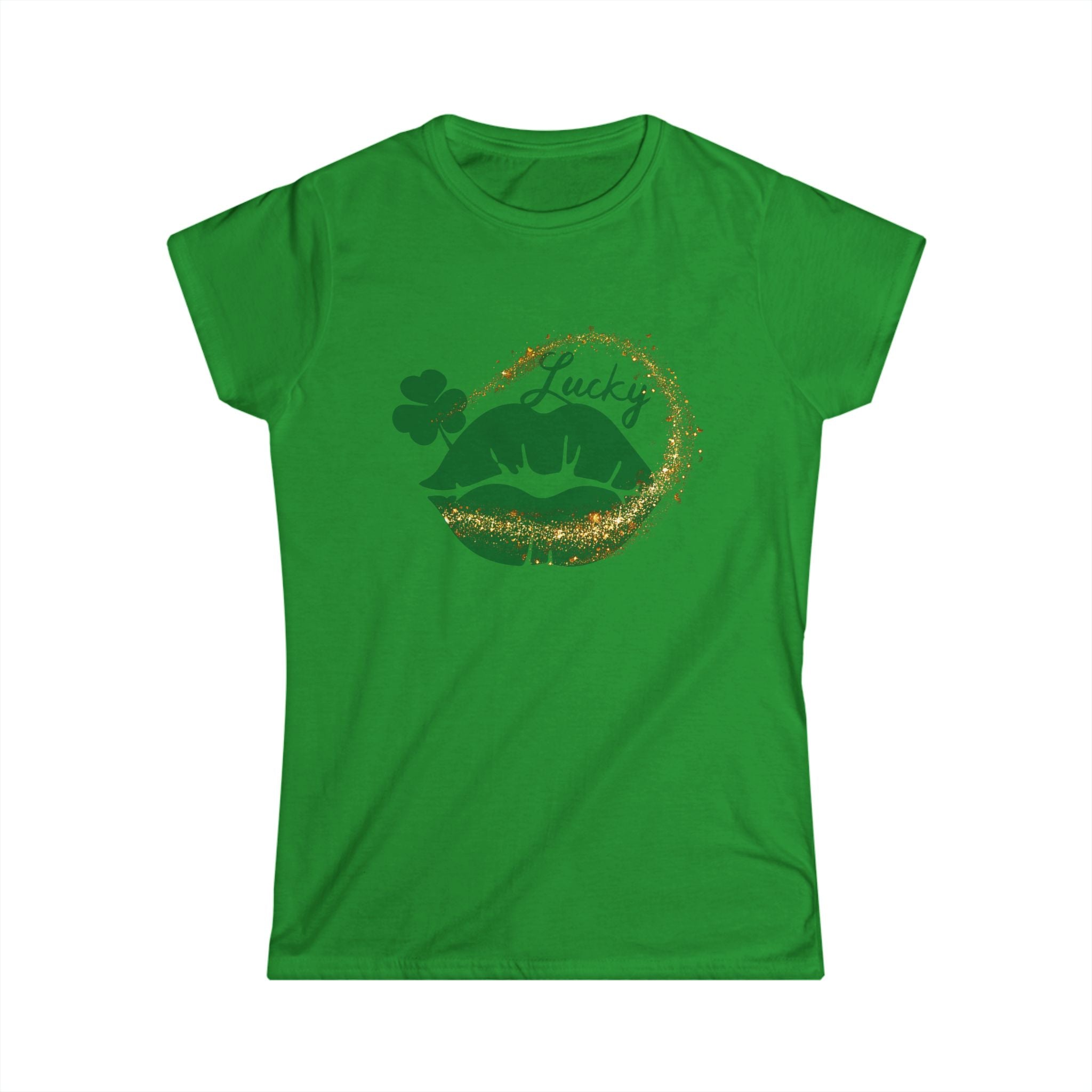 Lucky Lip Women's Softstyle Tee for St. Patrick's Day by Printify
