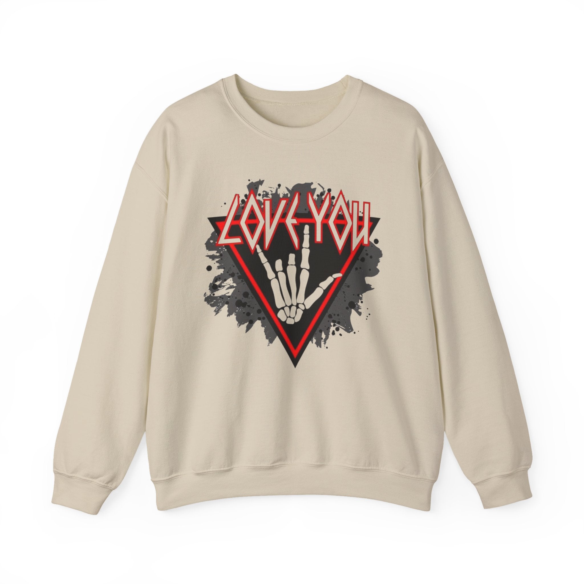 Rock Love You Sweatshirt, Music Love Sweatshirt, Rock Music Sweater, Gift for Music Lovers by Printify
