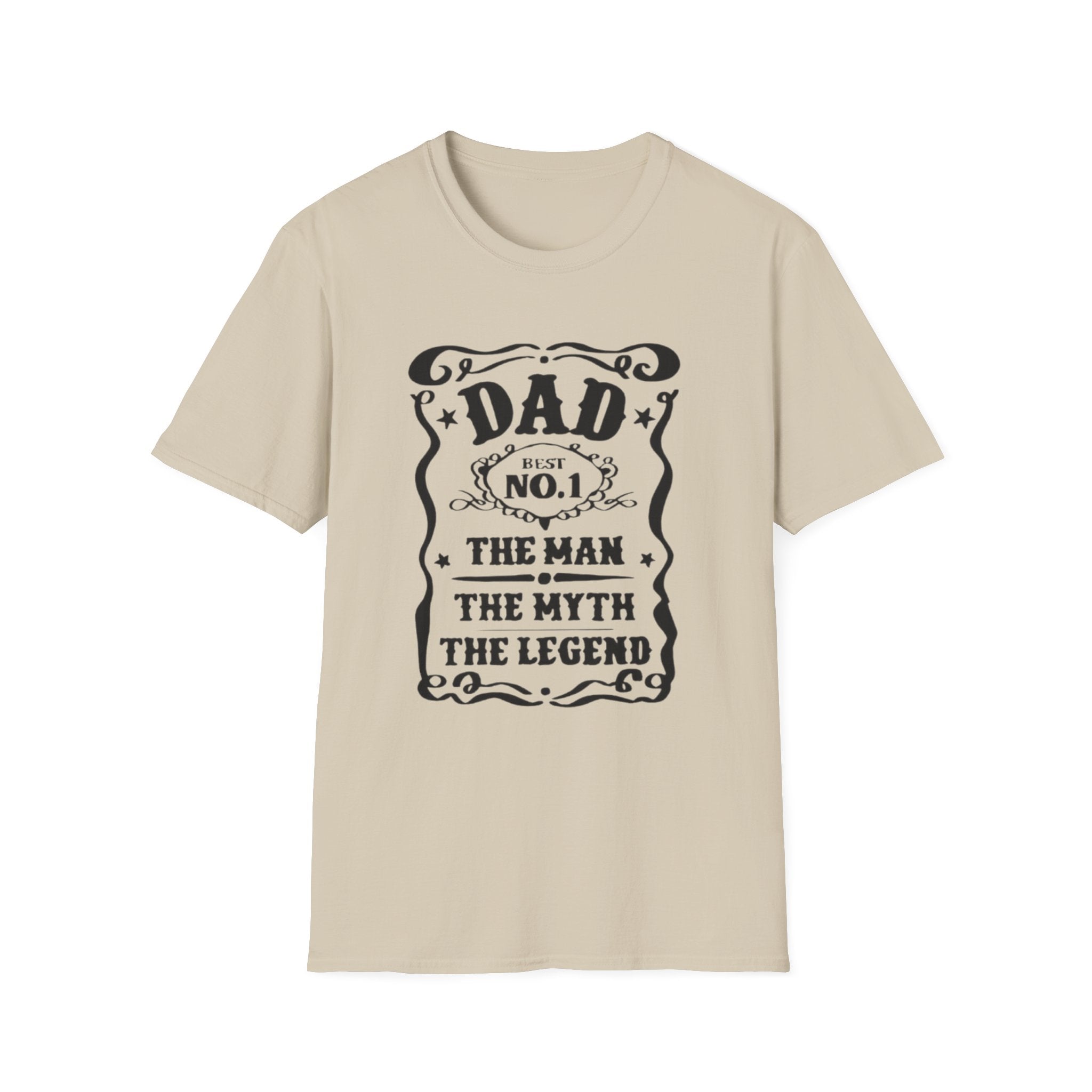 Dad No.1 T-Shirt — "The Man, The Myth, The Legend" Vintage Father's Day Tee by Printify