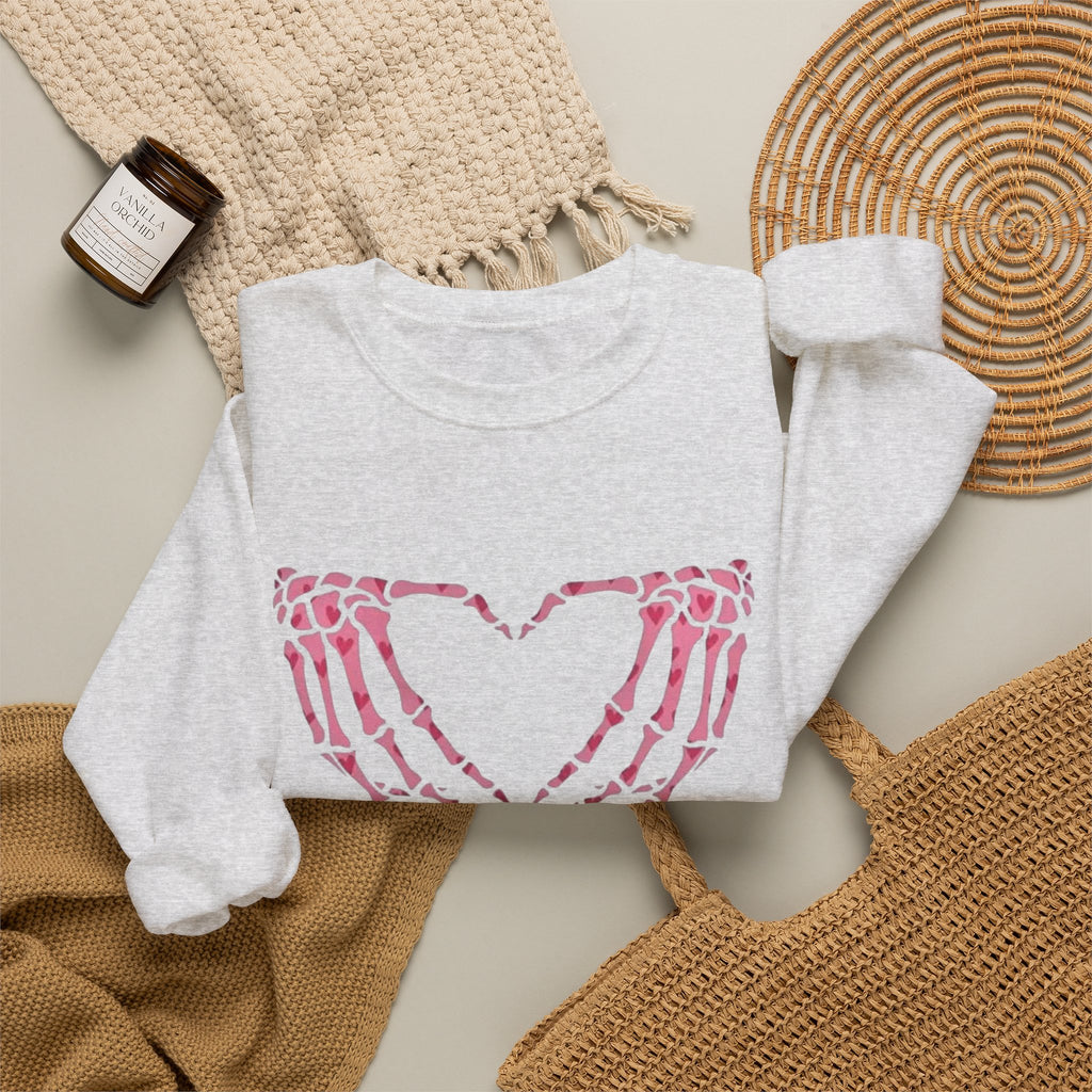 Dead Inside Valentine Sweatshirt, Sarcastic Anti-Valentine's Day, Crewneck Pullover by Printify