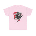 Horror Movie Valentine's Unisex Tee, Scream Film Lover Gift T-Shirt, Halloween Scary Movie Shirt, Cotton Tee for Horror Fans, Valentine's by Printify