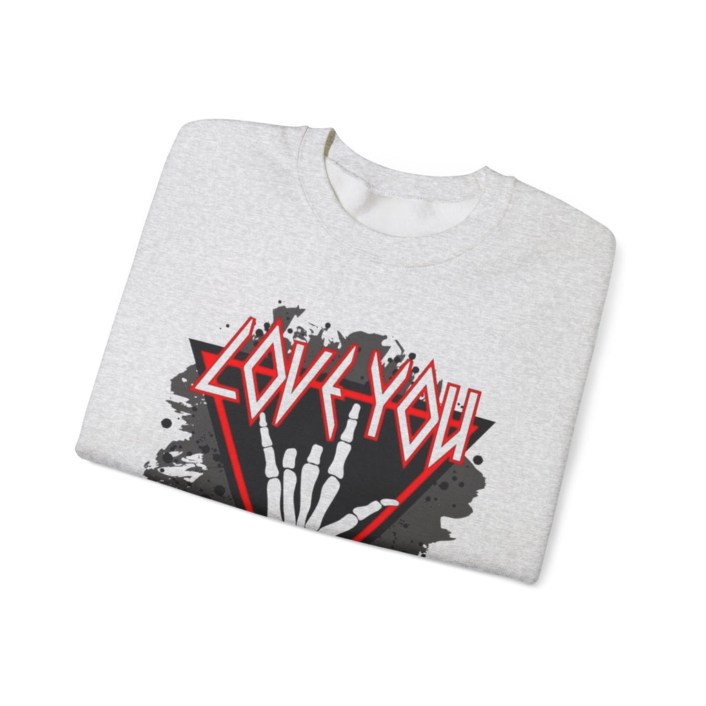 Rock Love You Sweatshirt, Music Love Sweatshirt, Rock Music Sweater, Gift for Music Lovers by Printify