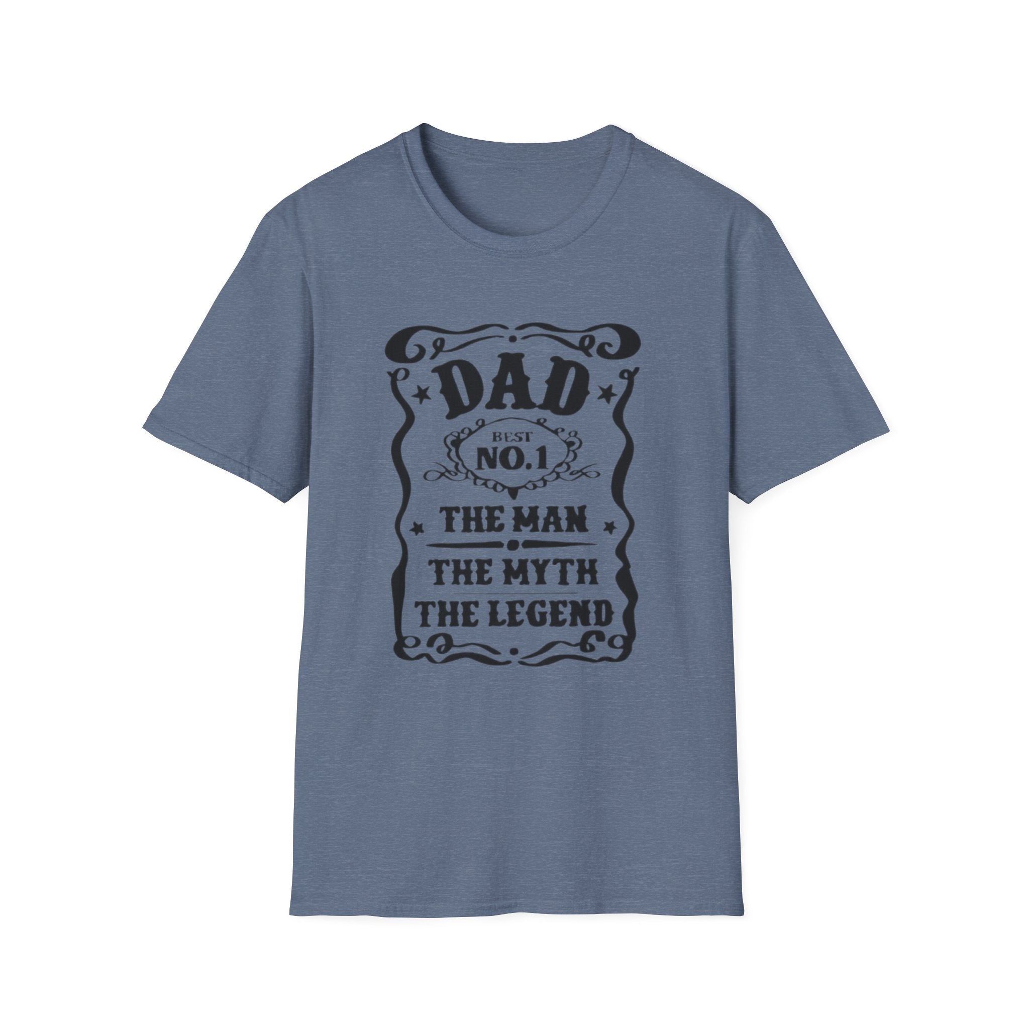 Dad No.1 T-Shirt — "The Man, The Myth, The Legend" Vintage Father's Day Tee by Printify