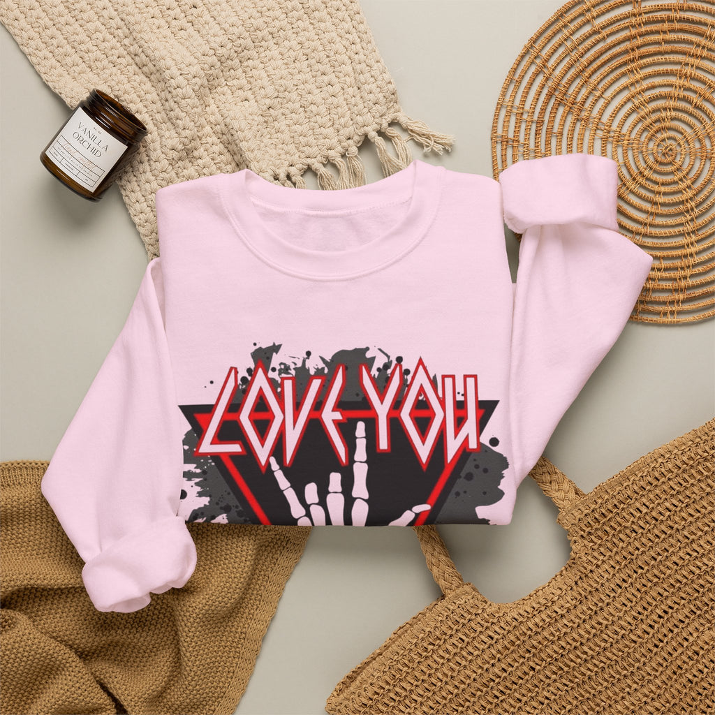 Rock Love You Sweatshirt, Music Love Sweatshirt, Rock Music Sweater, Gift for Music Lovers by Printify
