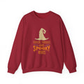 Spooky Vibes Sweatshirt — "Thick Thighs and Spooky Vibes" Halloween Crewneck by Printify