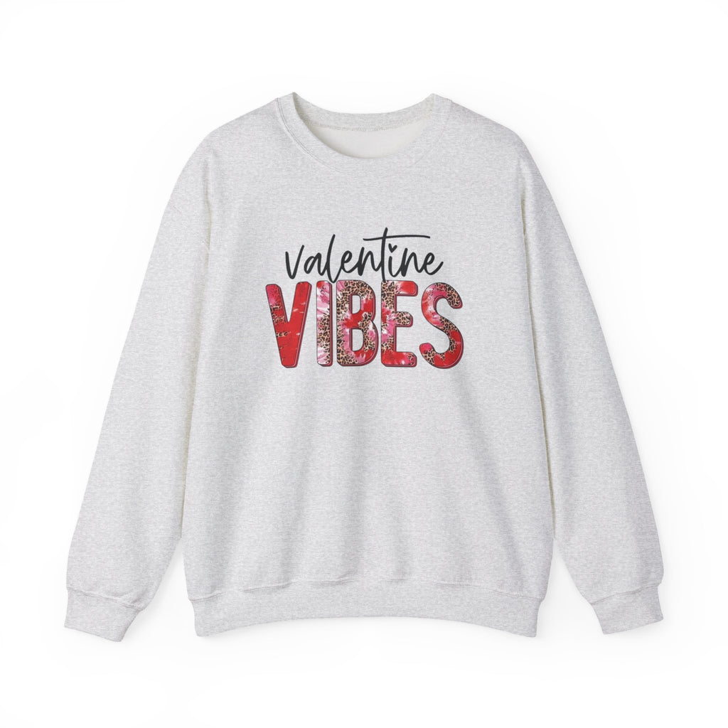Valentine Vibes Sweatshirt, Love Theme Crewneck, Heart Day Pullover, Romantic Apparel, February Gift Top by Printify