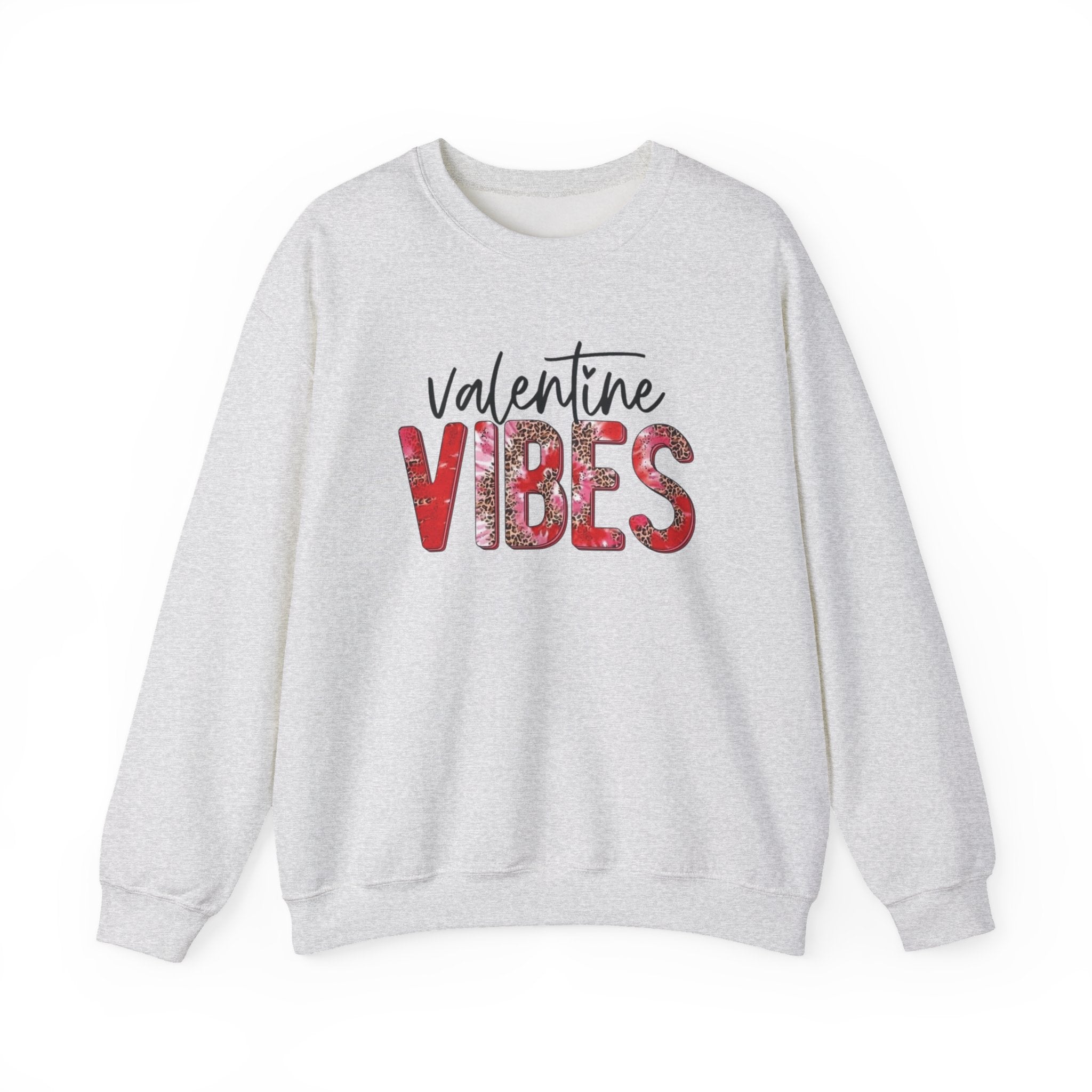 Valentine Vibes Sweatshirt, Love Theme Crewneck, Heart Day Pullover, Romantic Apparel, February Gift Top by Printify