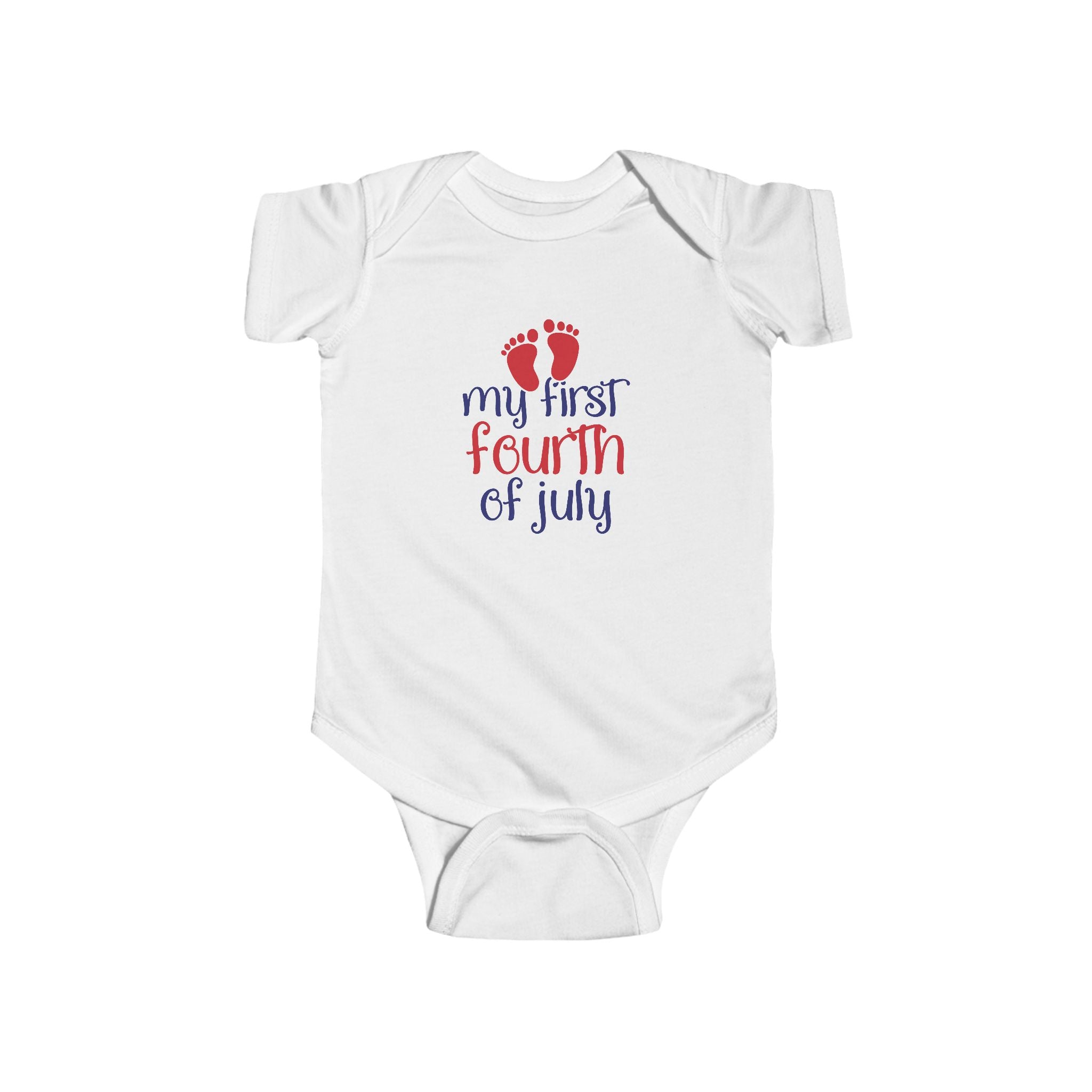 Patriotic Infant Bodysuit - My First Fourth of July Baby Outfit, Celebration Wear, Baby Shower Gift, Newborn Clothes, July 4th Apparel by Printify