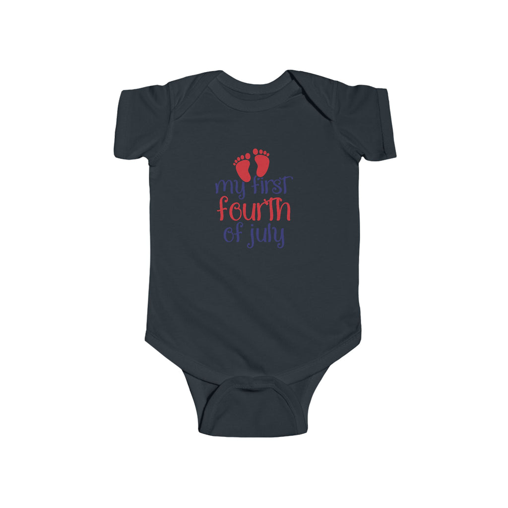 Patriotic Infant Bodysuit - My First Fourth of July Baby Outfit, Celebration Wear, Baby Shower Gift, Newborn Clothes, July 4th Apparel by Printify