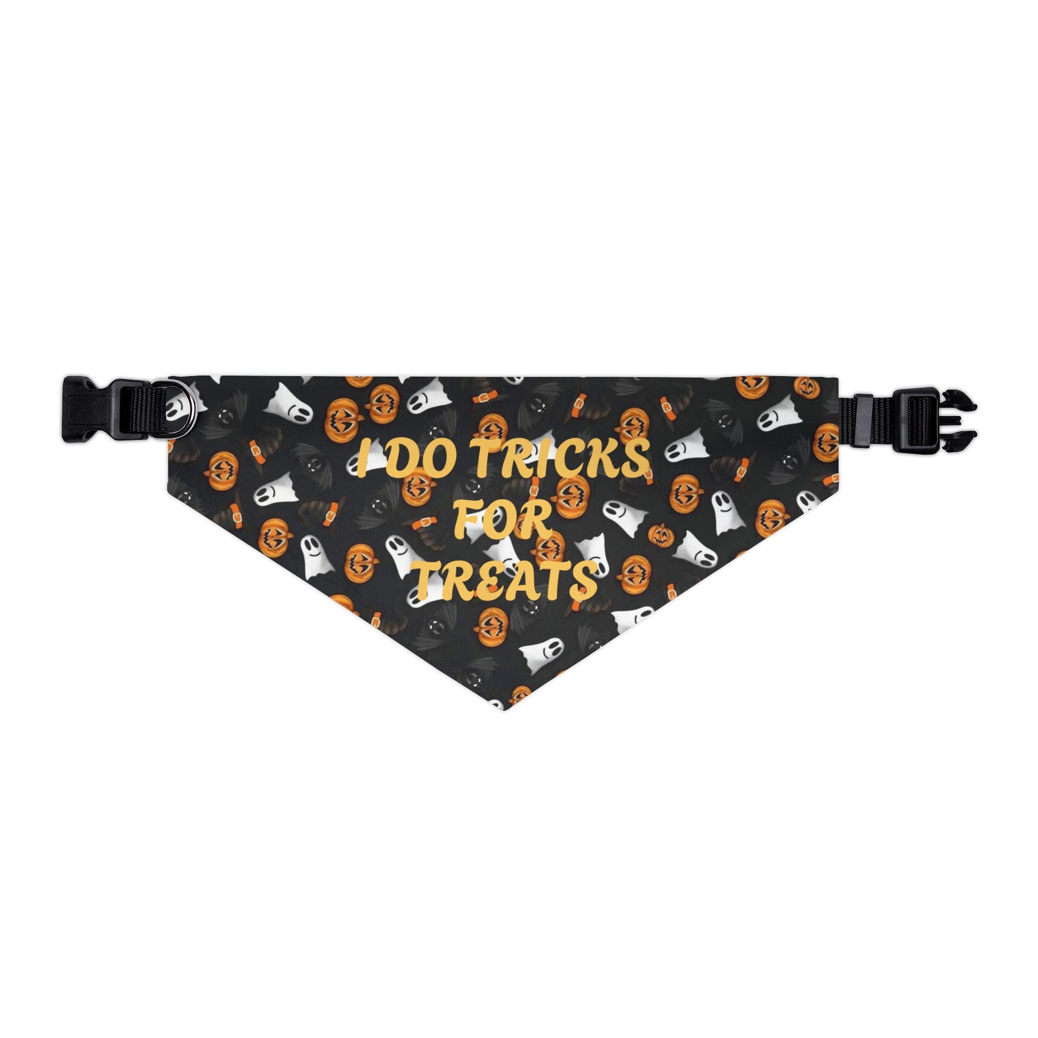 Halloween Pet Bandana Collar – “Do Tricks for Treats” Dog & Cat Accessory by Printify