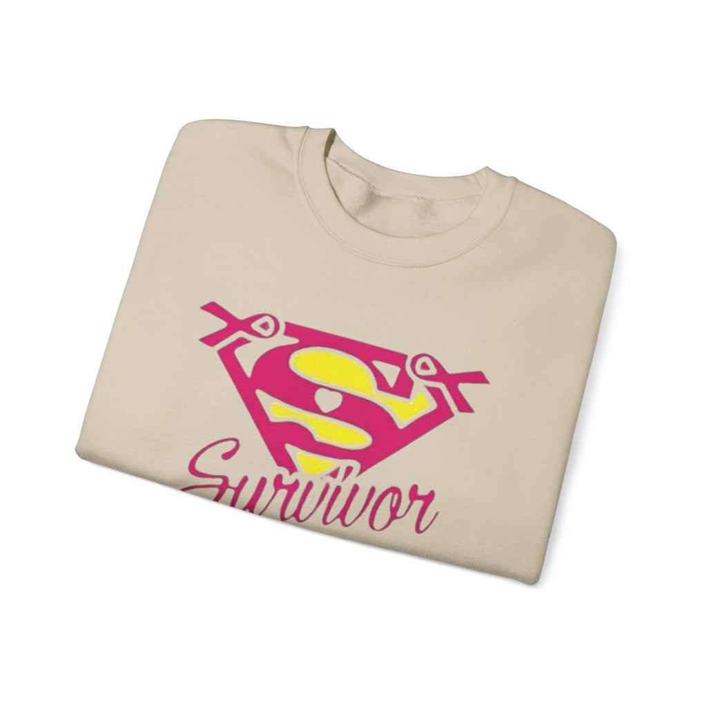 Super Survivor Crewneck Sweatshirt for Strong Individuals by Printify