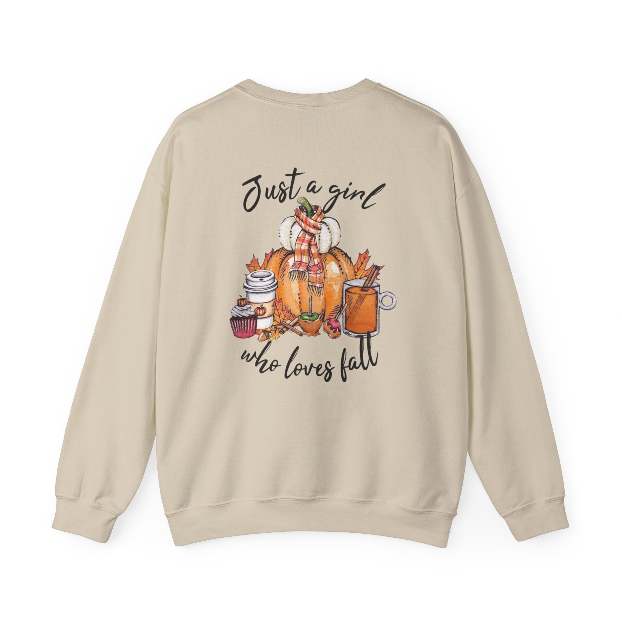 Just a Girl Who Loves Fall Crewneck Sweatshirt – Cozy Autumn Pullover by Printify