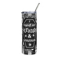 20oz Stainless Tumbler — “I Myself Am Strange & Unusual” Gothic Beetle Design by Printify