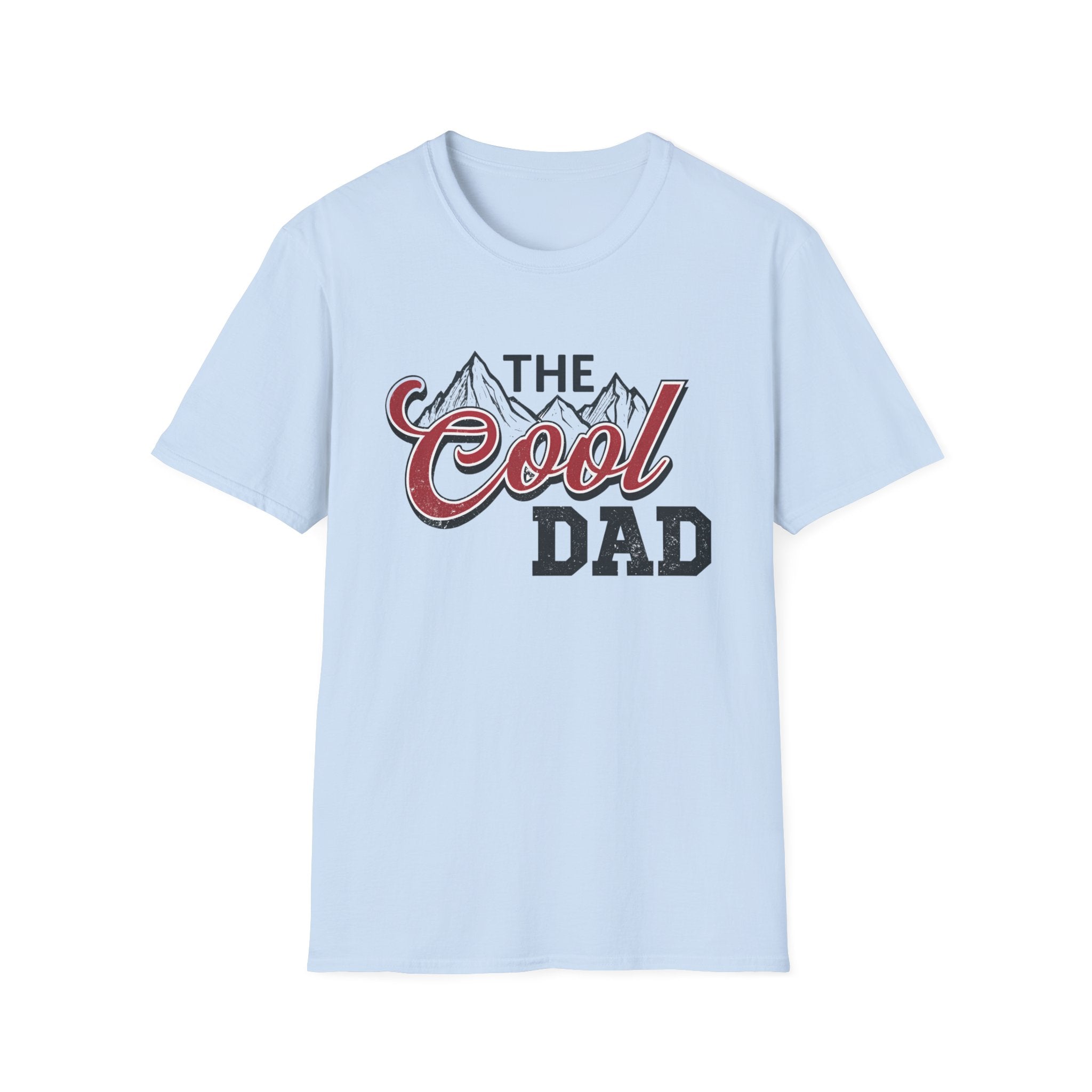 Cool Dad T-Shirt — "The Cool Dad" Vintage Mountain Graphic Tee by Printify