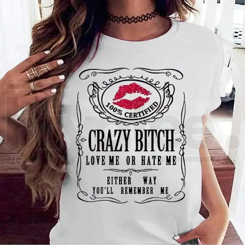 "Bold Statement" Women’s Casual Cotton – Humorous Short-Sleeve Graphic by Hiyatee