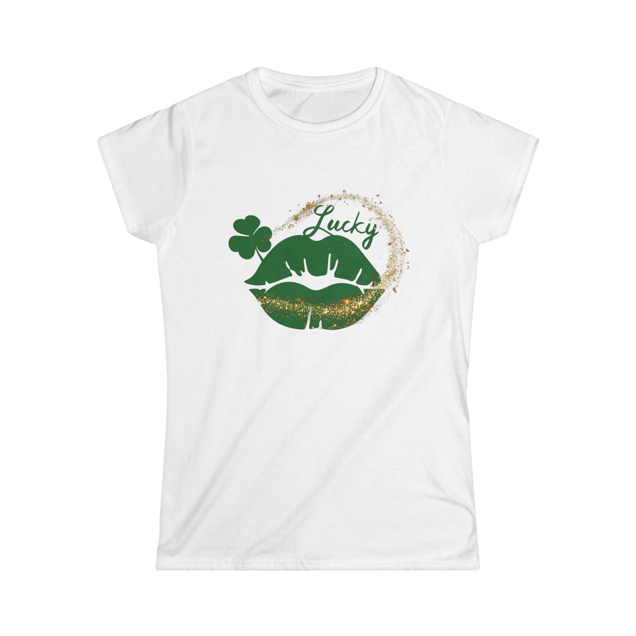 Lucky Lip Women's Softstyle Tee for St. Patrick's Day by Printify
